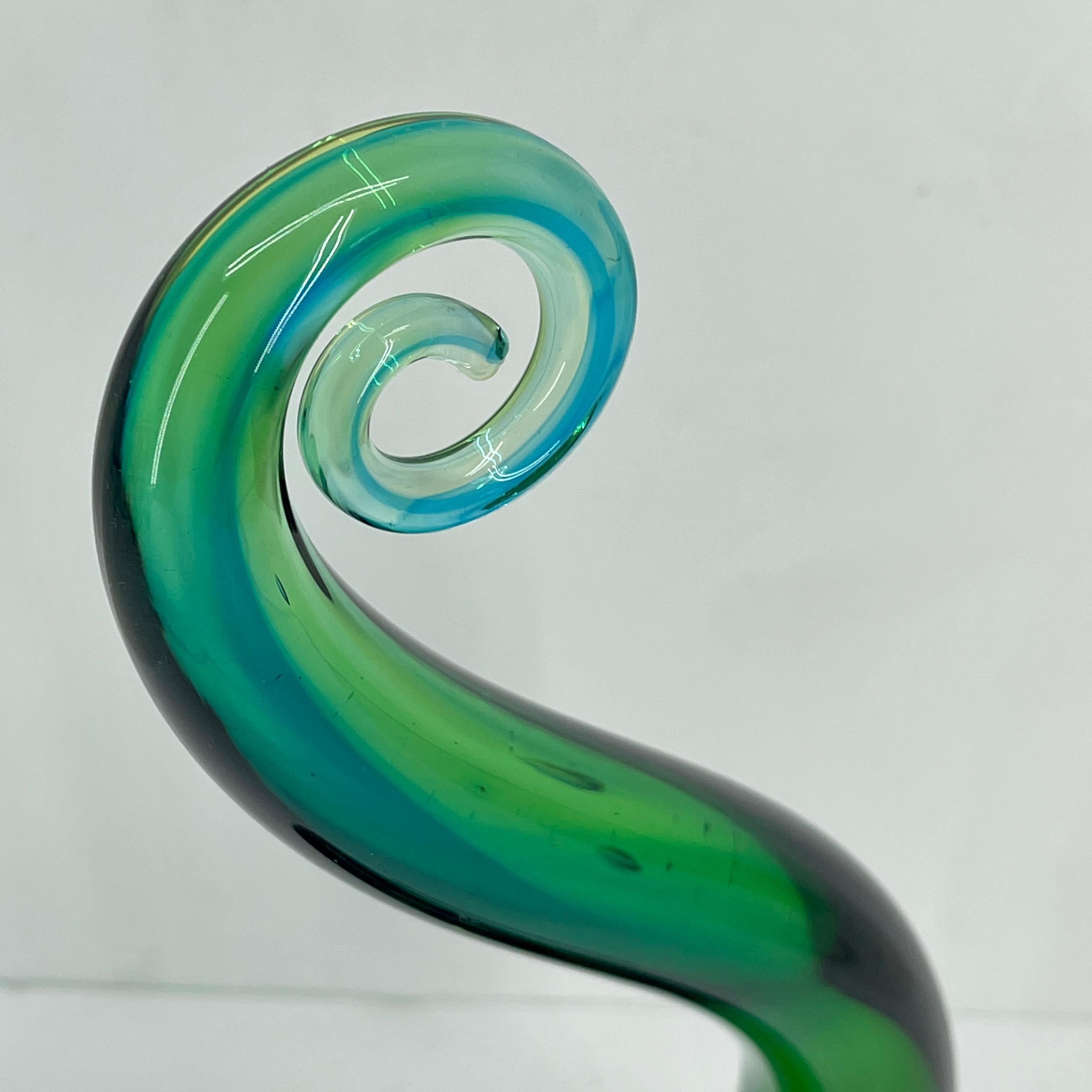Note musicale ou sculpture de Nautilus en verre de Murano de style Elio Raffael 4