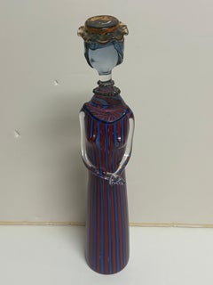 "Figura di signora in vetro di Murano Raro"
