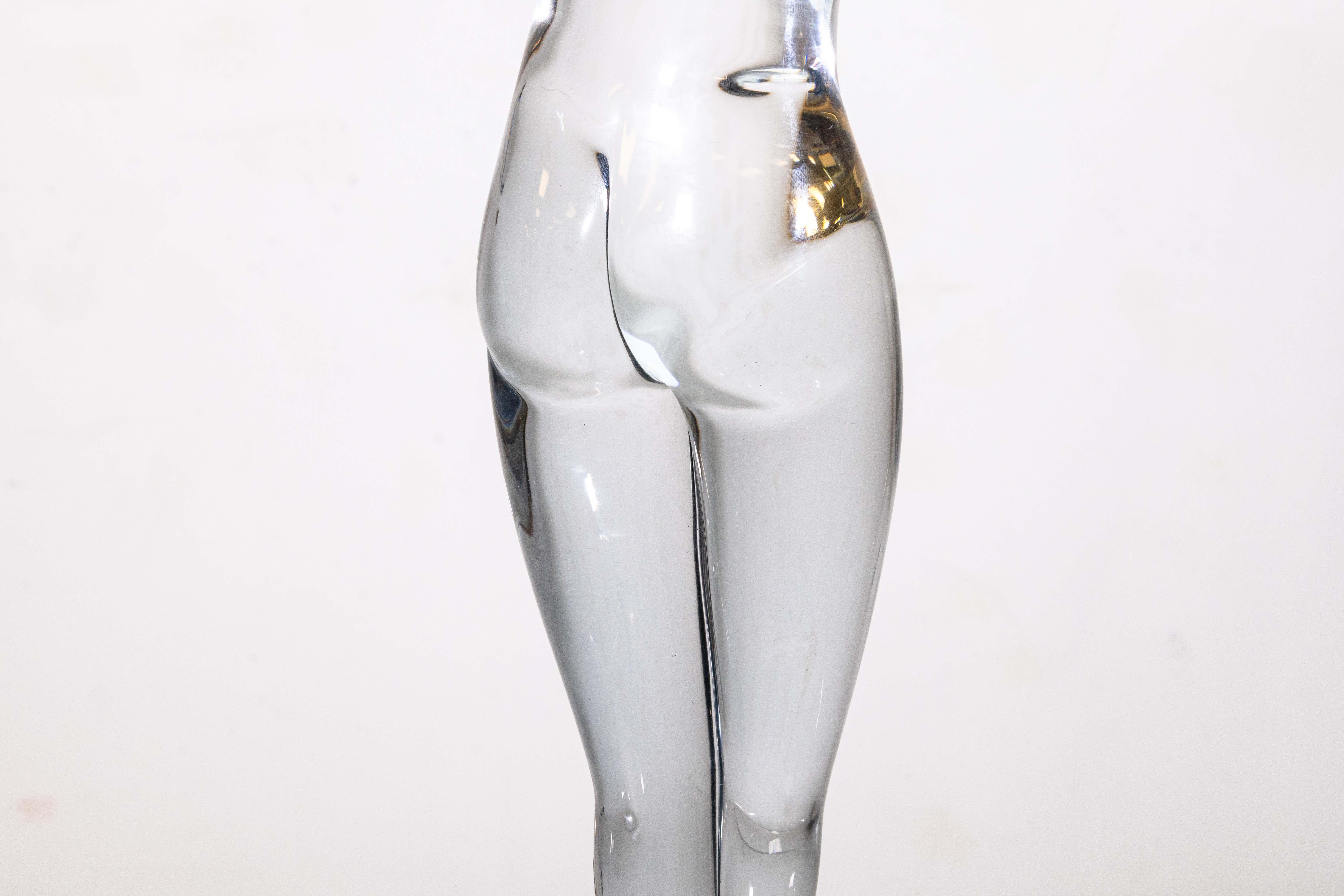 Elio Raffaeli para Salviati Escultura de mujer figurativa en cristal de Murano transparente Vidrio en venta