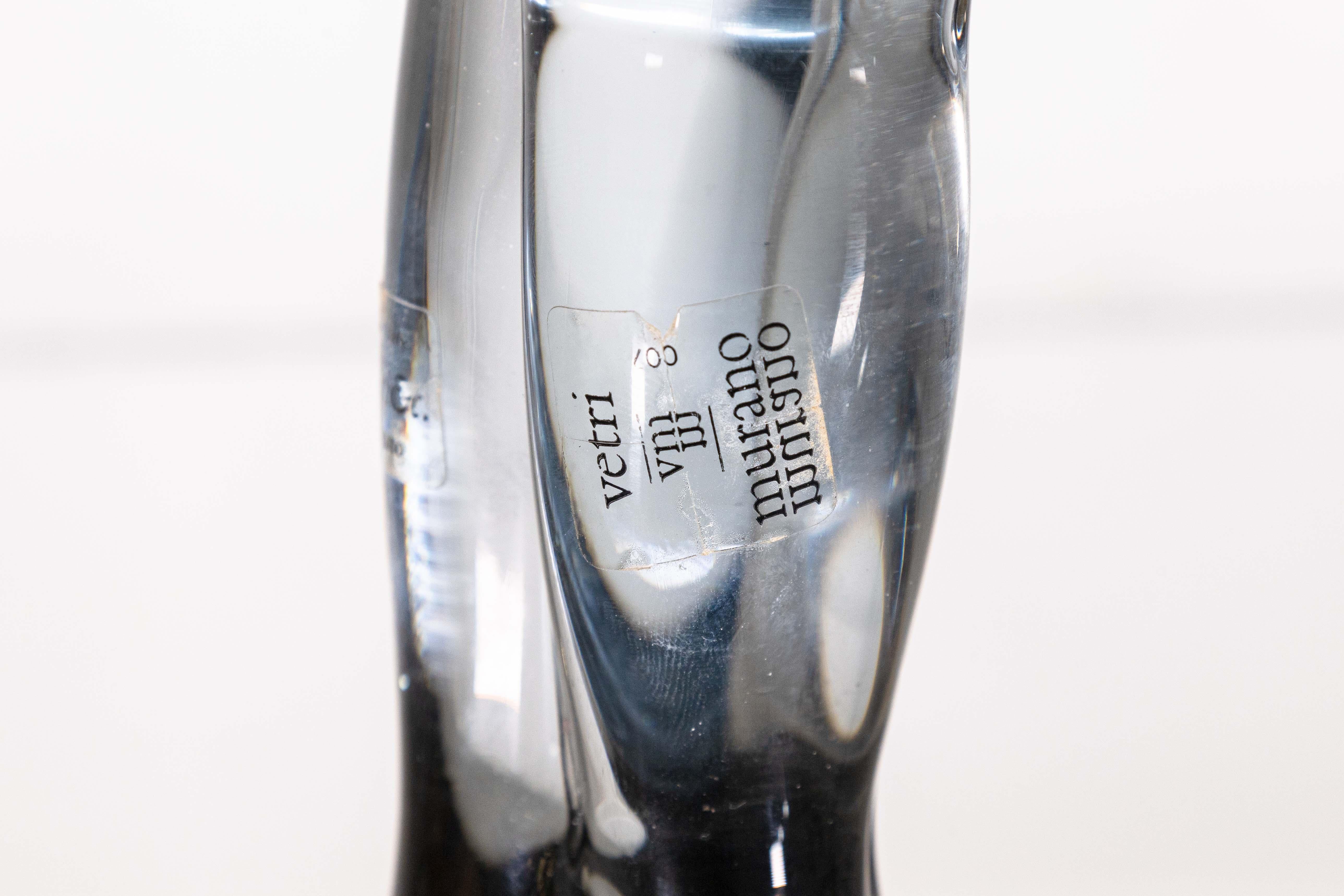 Elio Raffaeli para Salviati Escultura de mujer figurativa en cristal de Murano transparente en venta 3