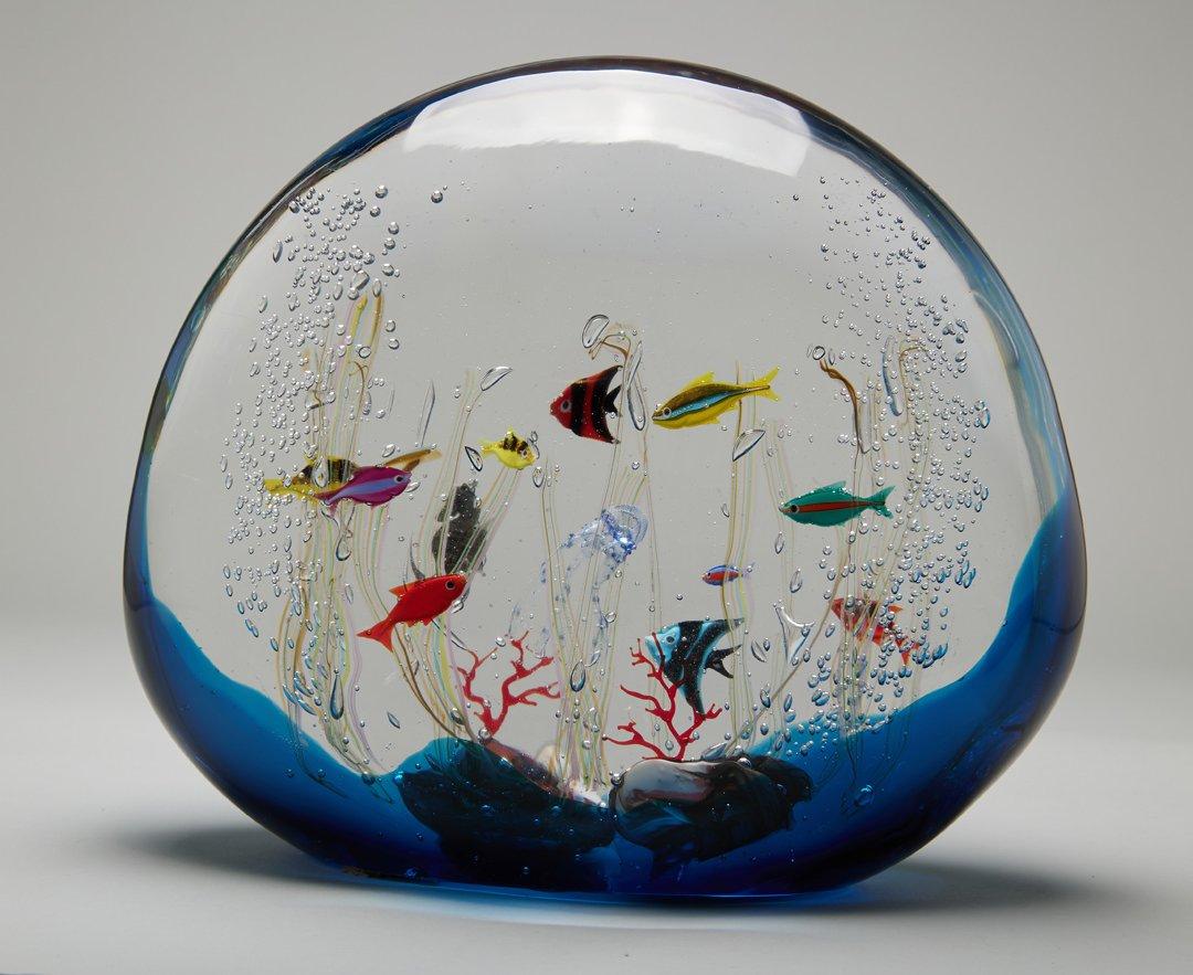 Großes Murano-Glas-Aquarium aus dem 20. 2