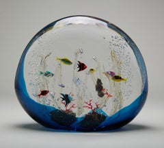Grand aquarium en verre de Murano du 20e siècle