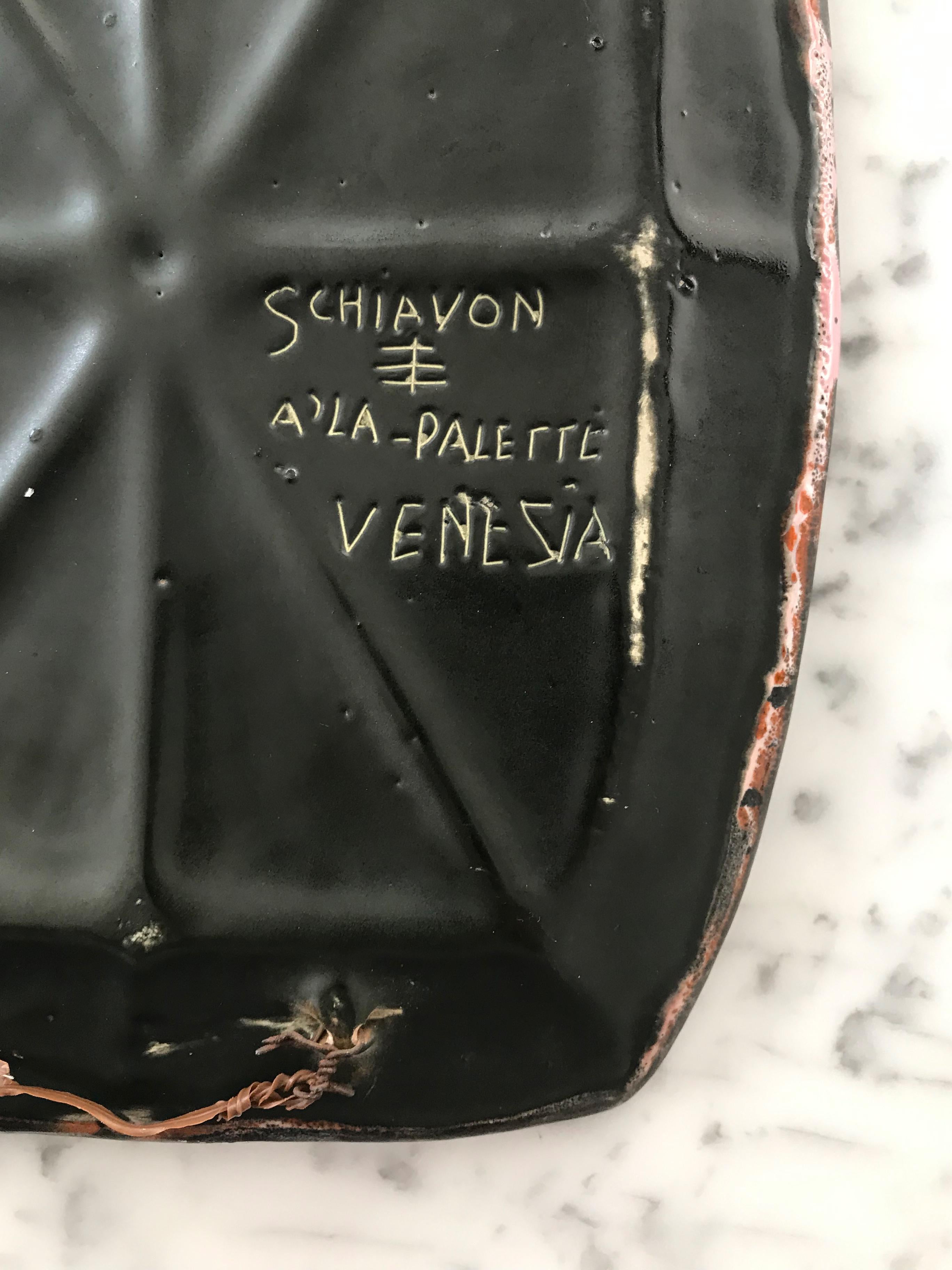 Elio Schaivon Venezia Italian Midcentury Ceramic Wall Plates 1960s For Sale 7