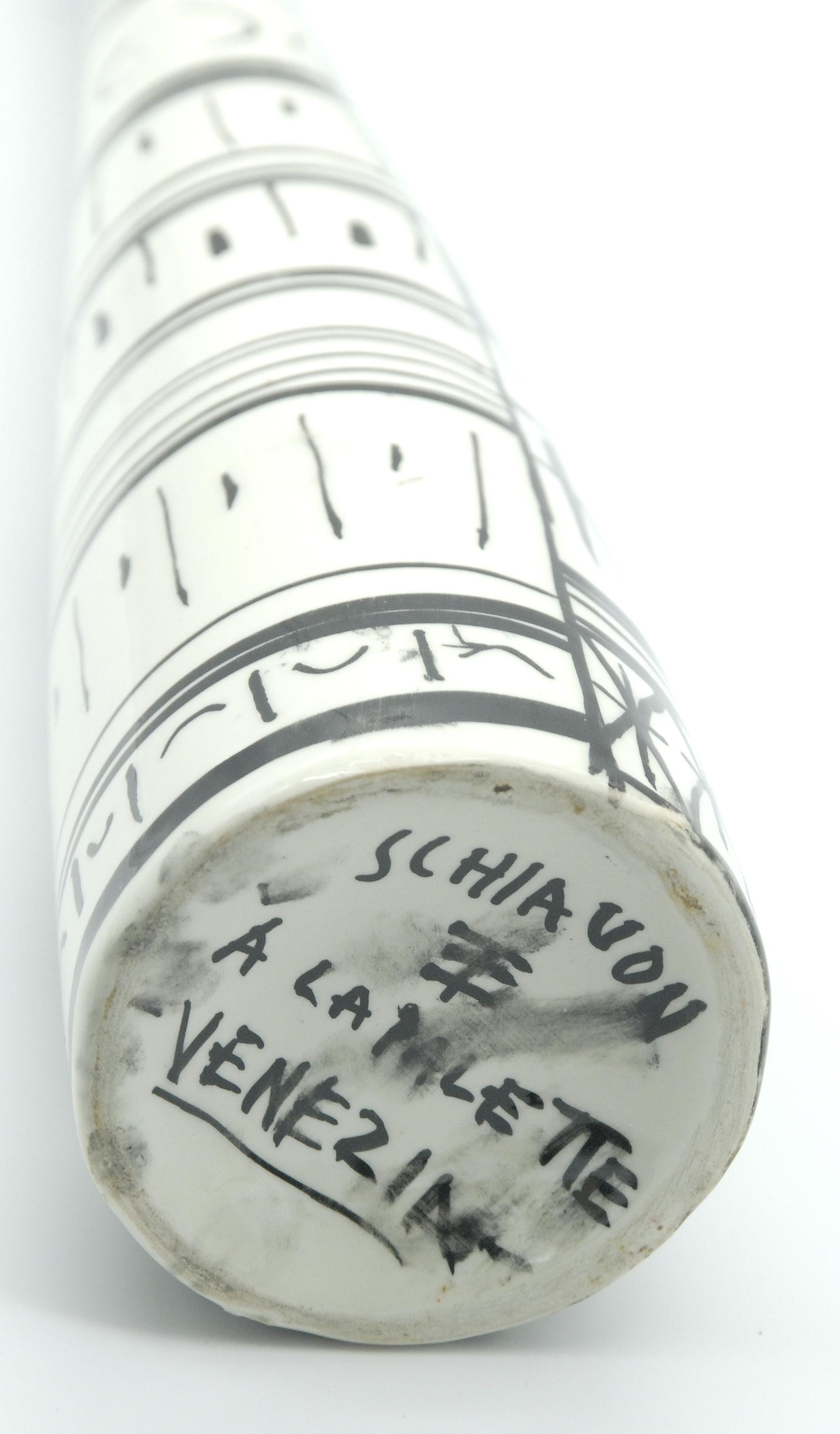Elio Schiavon: A La Palette-Figurenvase, Italien, um 1950 (Töpferwaren) im Angebot