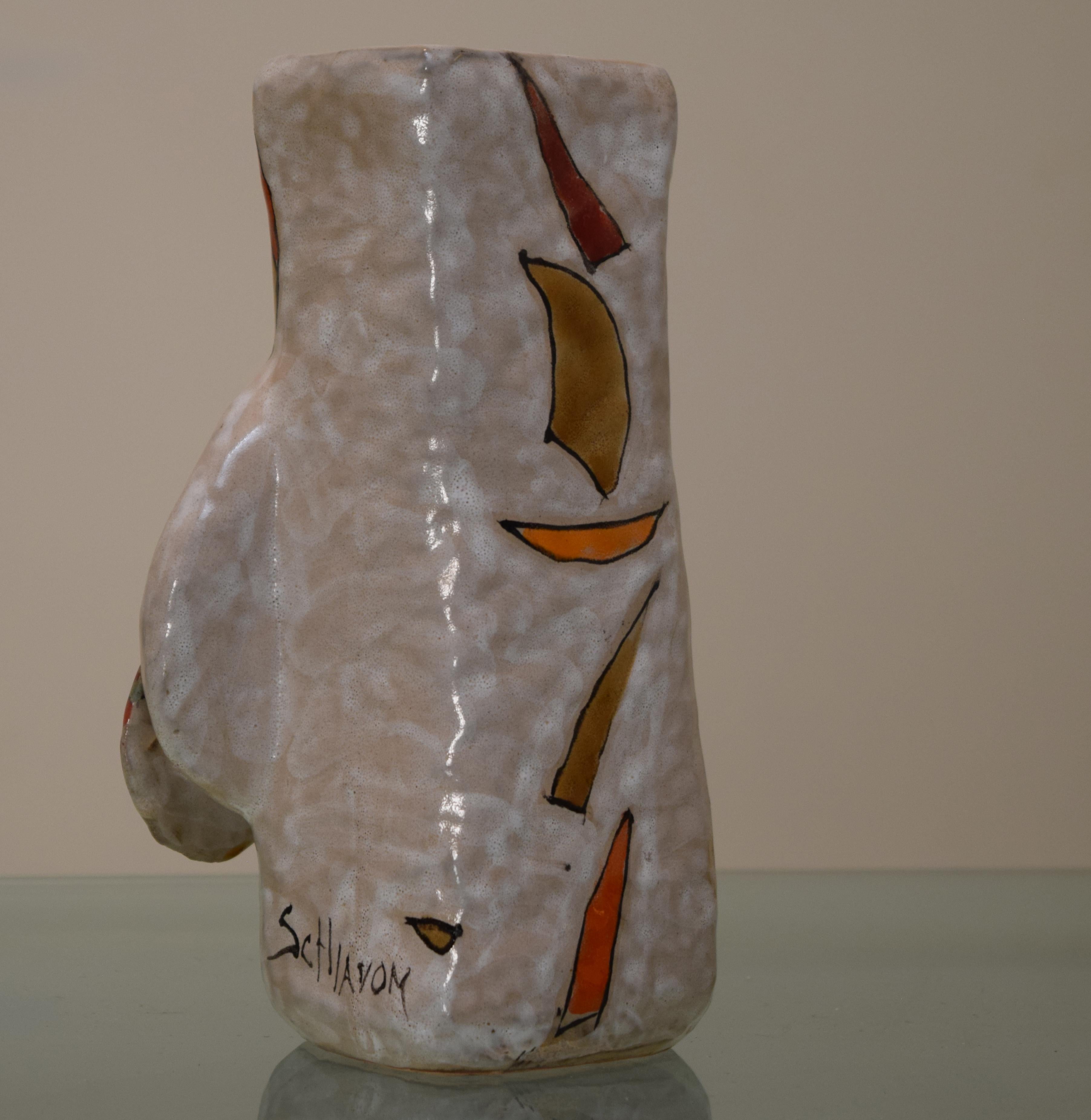 Mid-20th Century Elio Schiavon Unique Vase