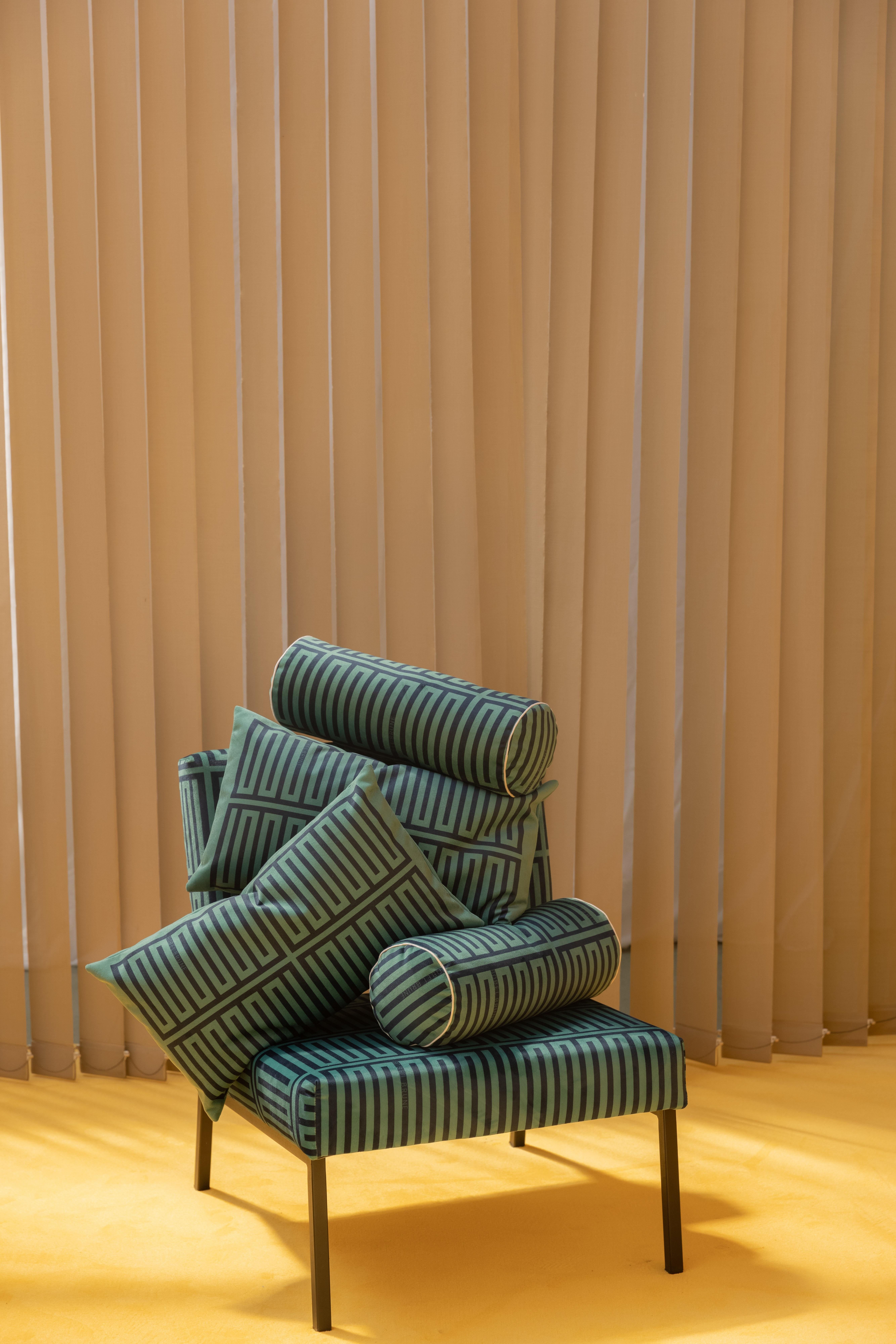 Fauteuil O2 vert et bleu Elios de Babel Brune Neuf - En vente à Geneve, CH