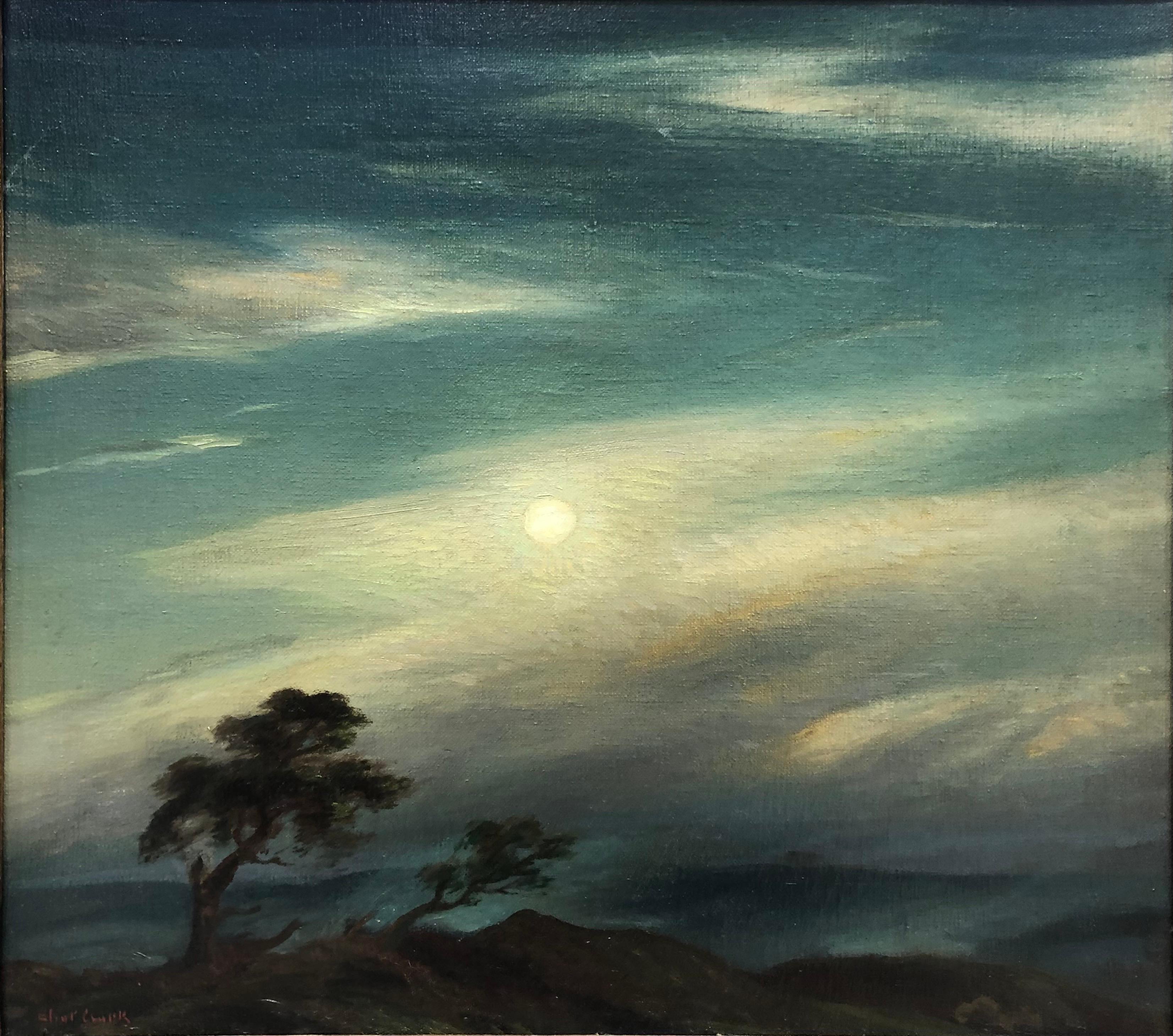 Eliot Clark Landscape Painting - Moonlight and Mist