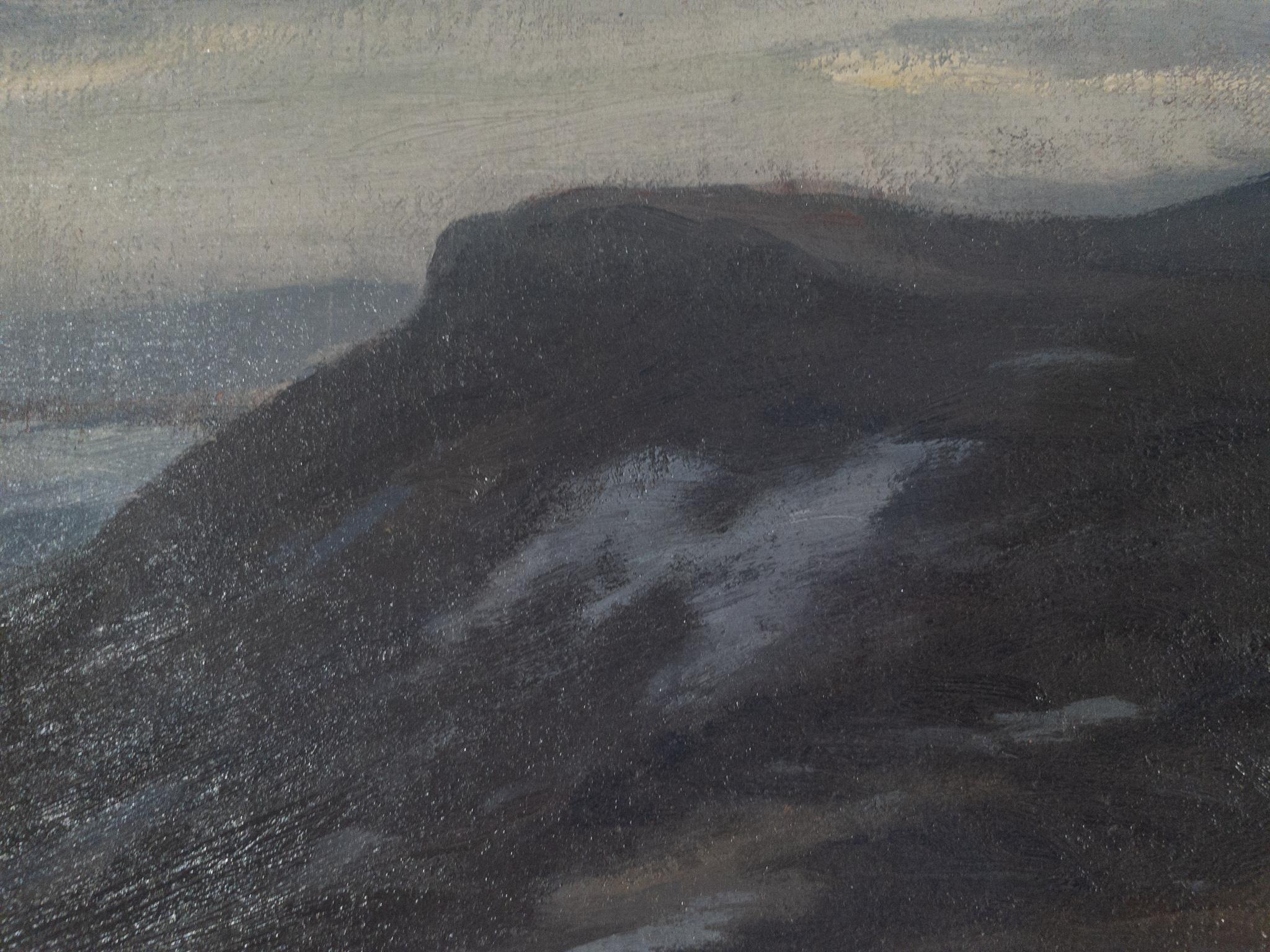 Río Wind - Wyoming - Landscape Painting Negro de Eliot Clark