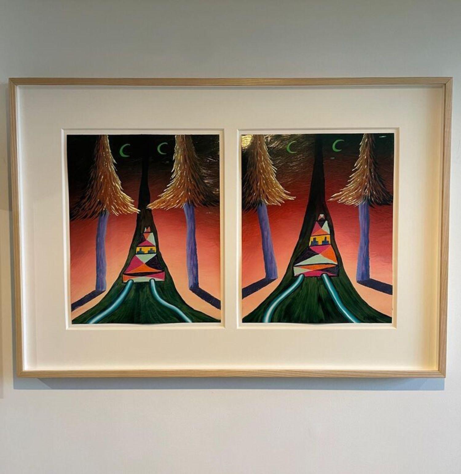 Night Car (Vague Distraction 13)

By Eliot Greenwald

Eliot Greenwald (b. 1983, Portland, Maine) is an American self‑taught artist currently based in Ashfield, Massachusetts His signature work is the “Night Car” series: surreal, shaped canvas