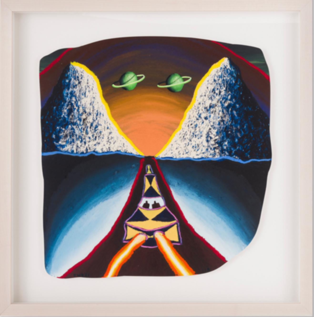 Night Car (Near Sphere) - Painting by Eliot Greenwald