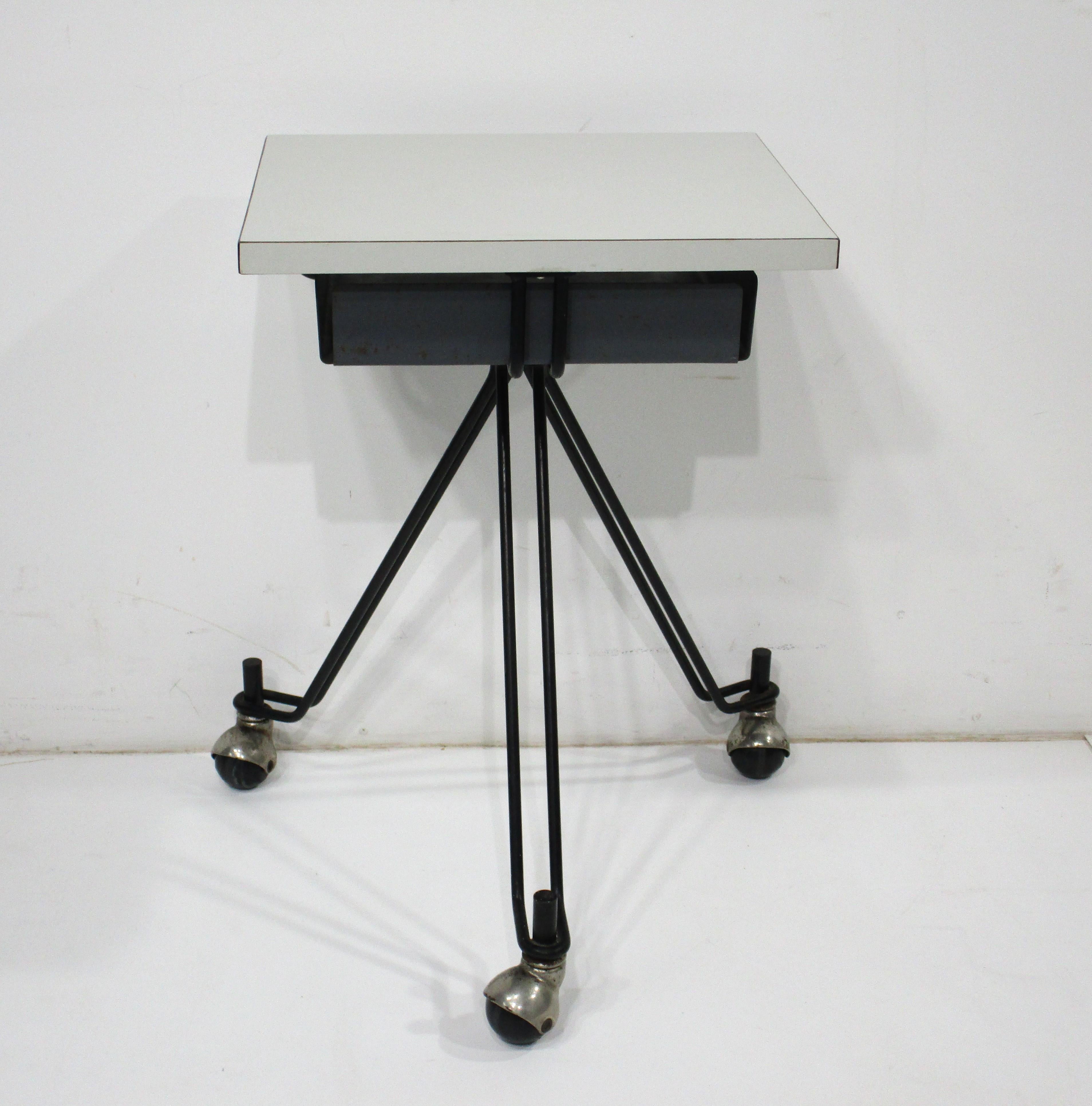 American Eliot Noyes Rolling Work / Dictating Table for IBM  For Sale