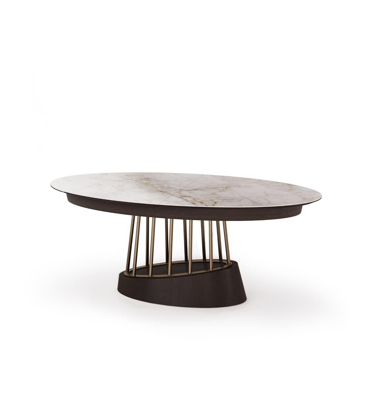 Portuguese ZAGAS Elipse Extensible Dining Table For Sale