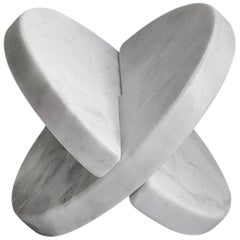 Elipse White Marble Bookend
