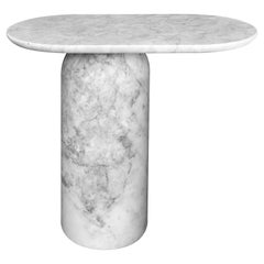 Tavolino grande in marmo bianco Elipse