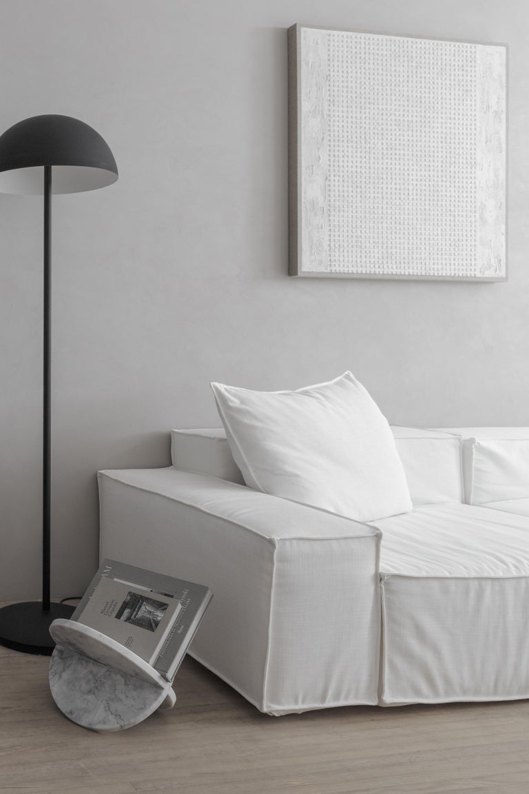 Ellipse White Marble Magazine Rack For Sale at 1stDibs