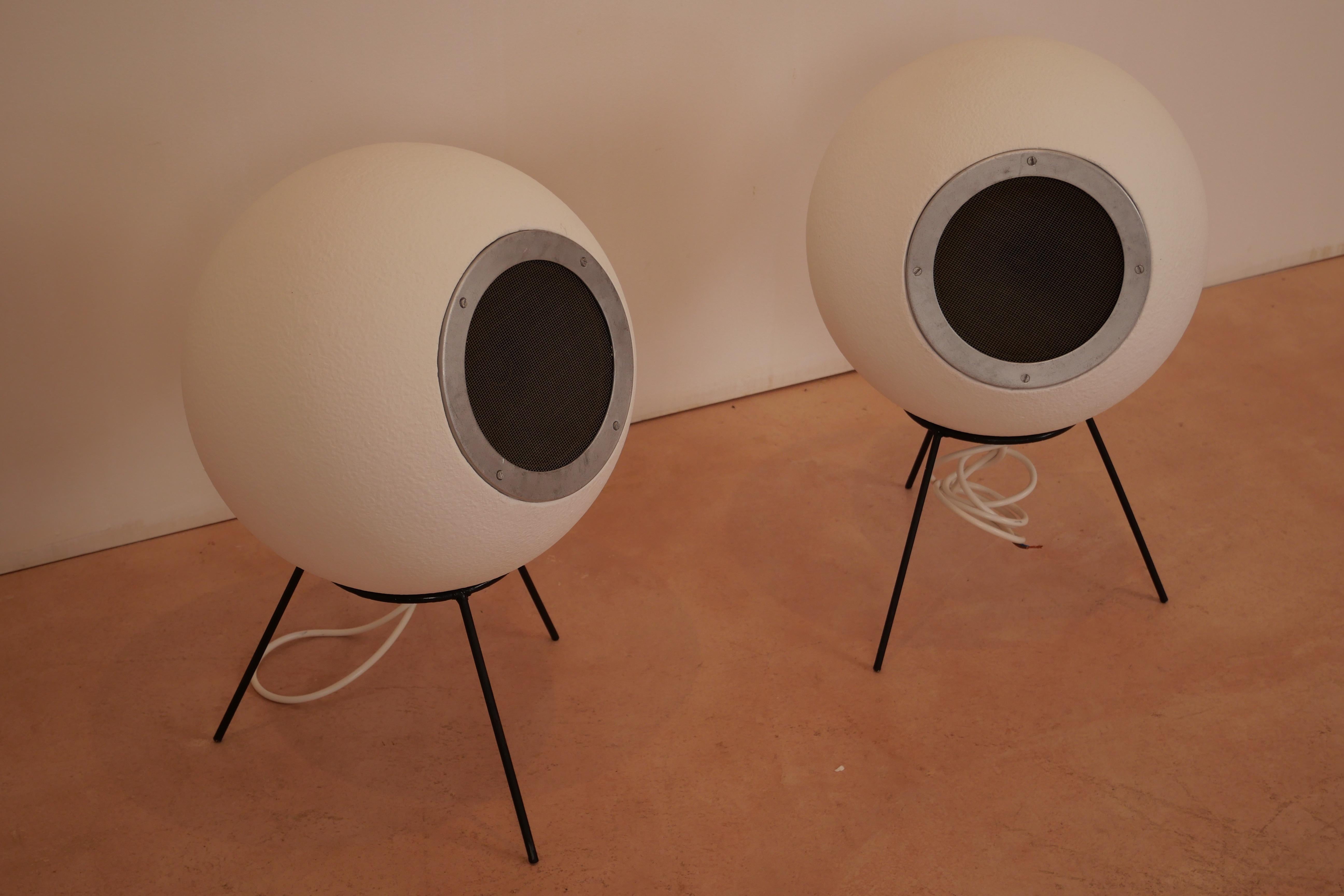 French Elipson AS 30 Speakers 1969 For Sale