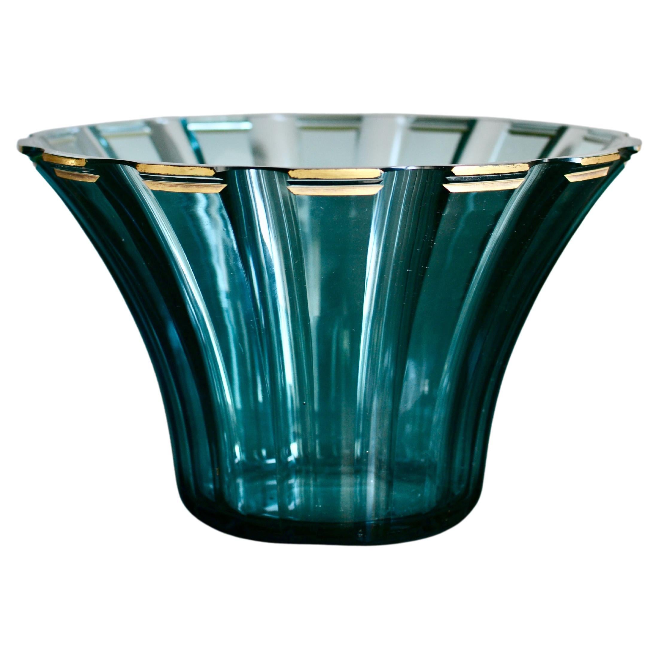 Elis Bergh Swedish Modern Glass Bowl, Kosta, Signed