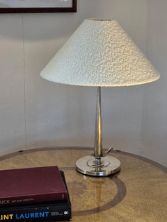 Elis Bergh, lampada da tavolo, piatto d'argento, Swedish Grace 1920, CG Hallberg