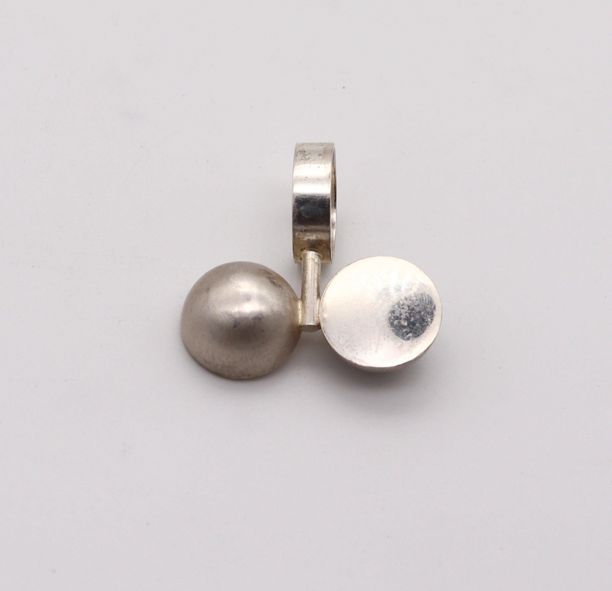 Women's ELIS KAUPPI 1971 Finlandia Geometric Sculptural Ring In .925 Sterling Silver