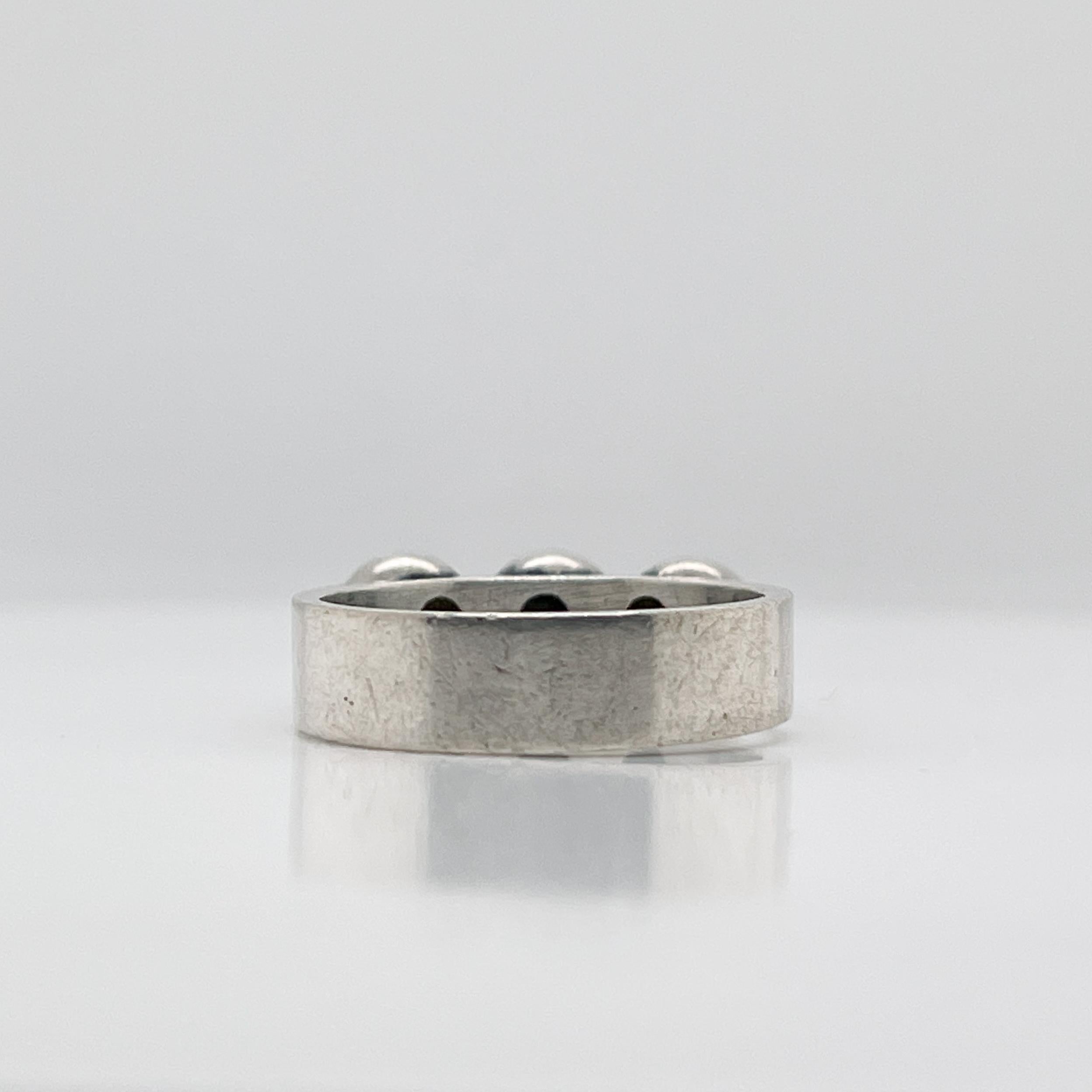 Elis Kauppi Finnish Modern Sterling Silver & Amethyst Ring For Sale 1