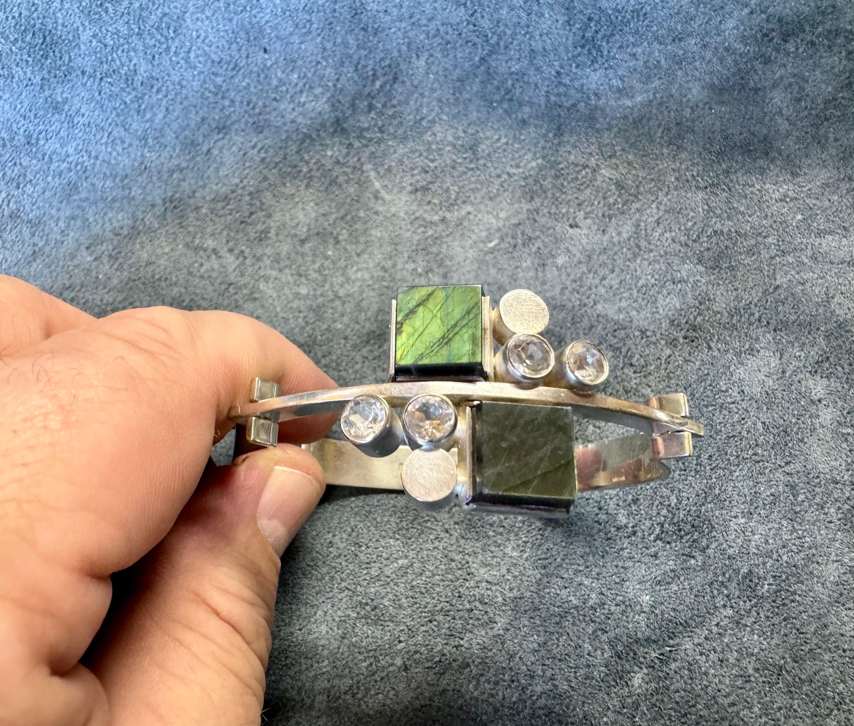 Elis Kauppi for Kupittaan Kulta Oy Silver Bracelet Made 1965. For Sale 1