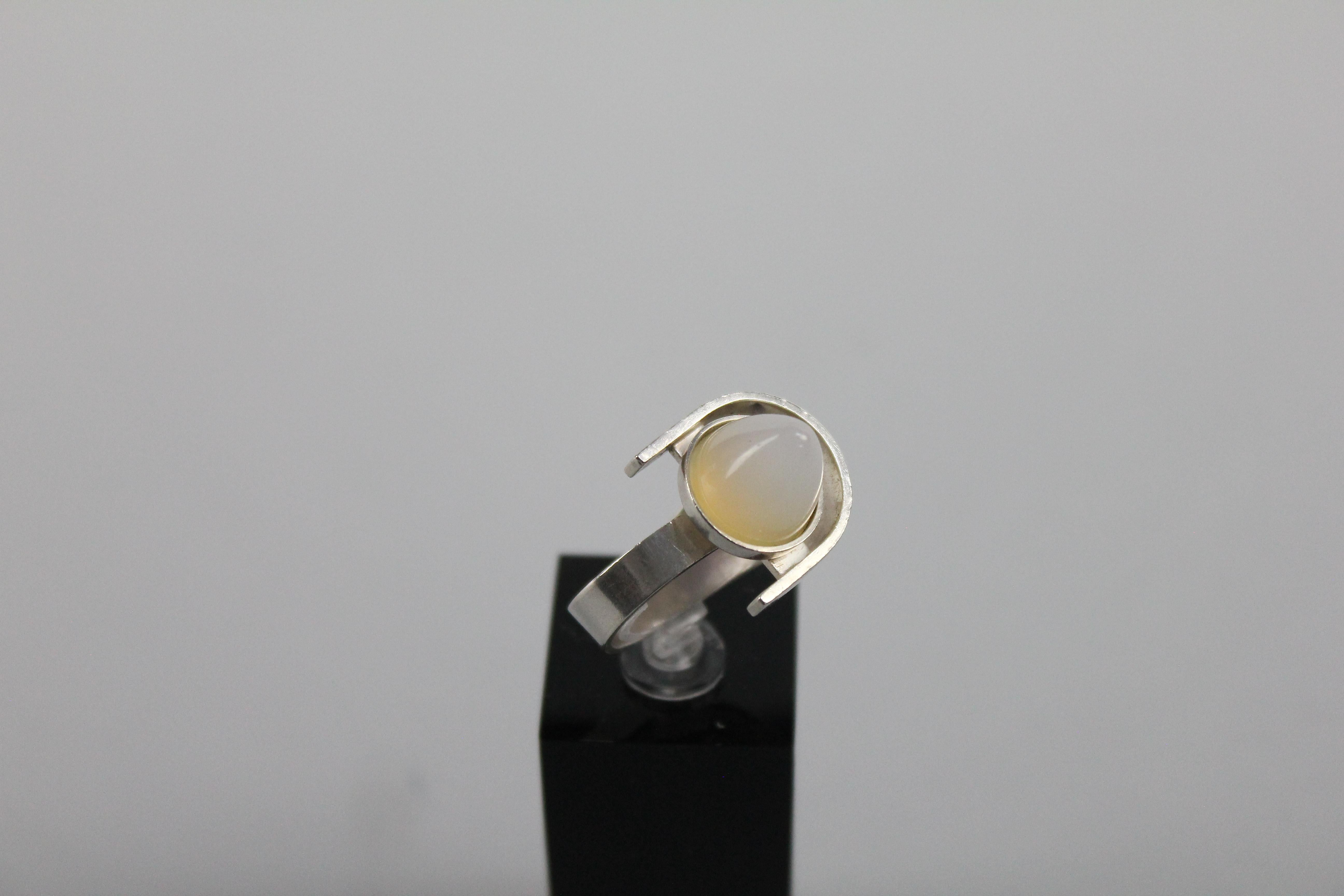 modernist silver ring