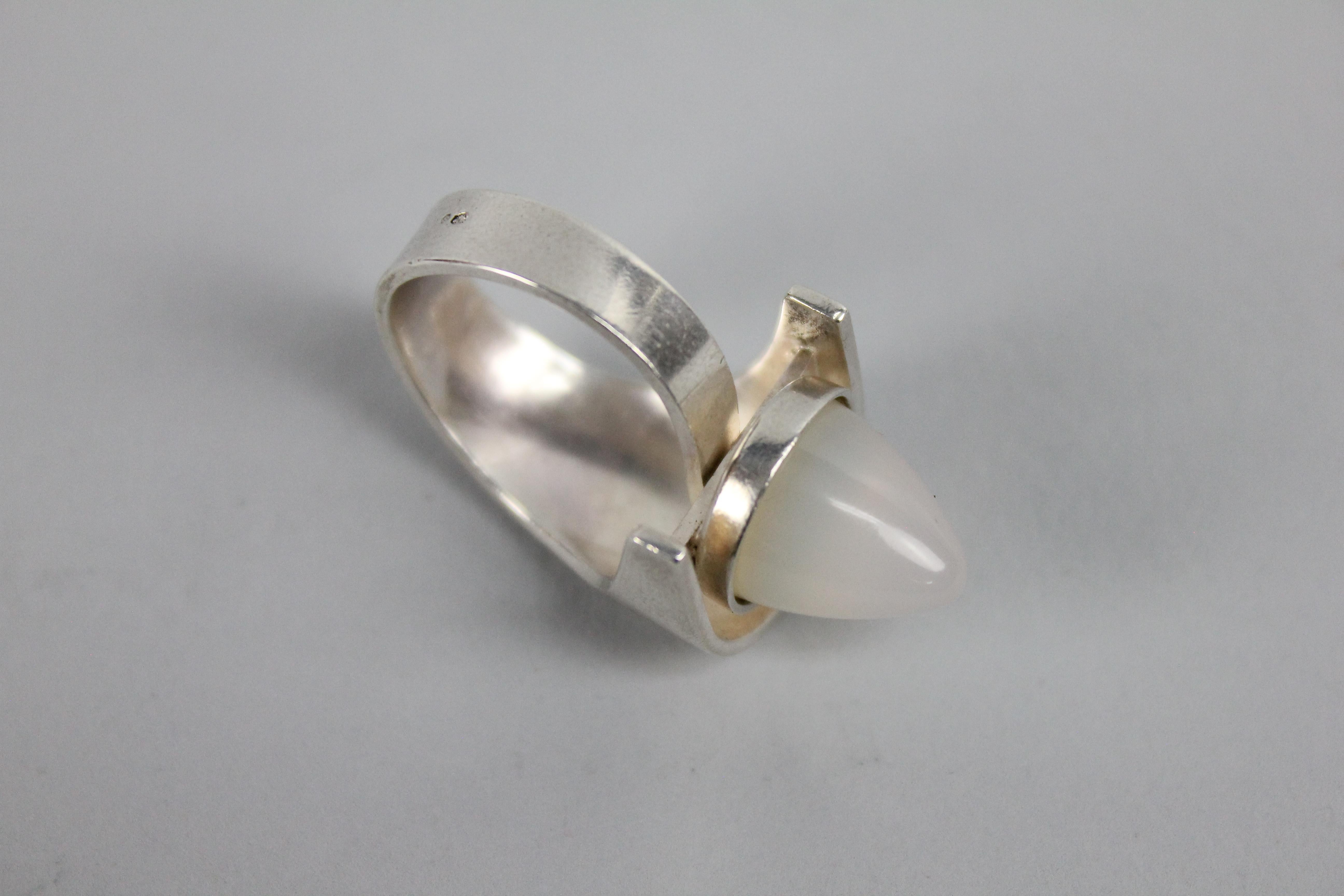 Women's Elis Kauppi Scandinavian Modernist Ring in Sterling Silver