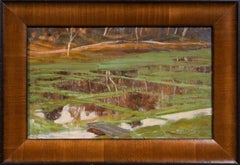 Elis Åslund Woodland Reflections Swedish Landscape Oil Painting