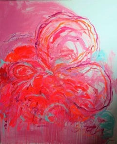 Historia de amor en flor, Pintura, Acrílico sobre lienzo