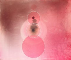 'Campi d'aura - studio #2' - pittura astratta geometrica a macchia d'olio