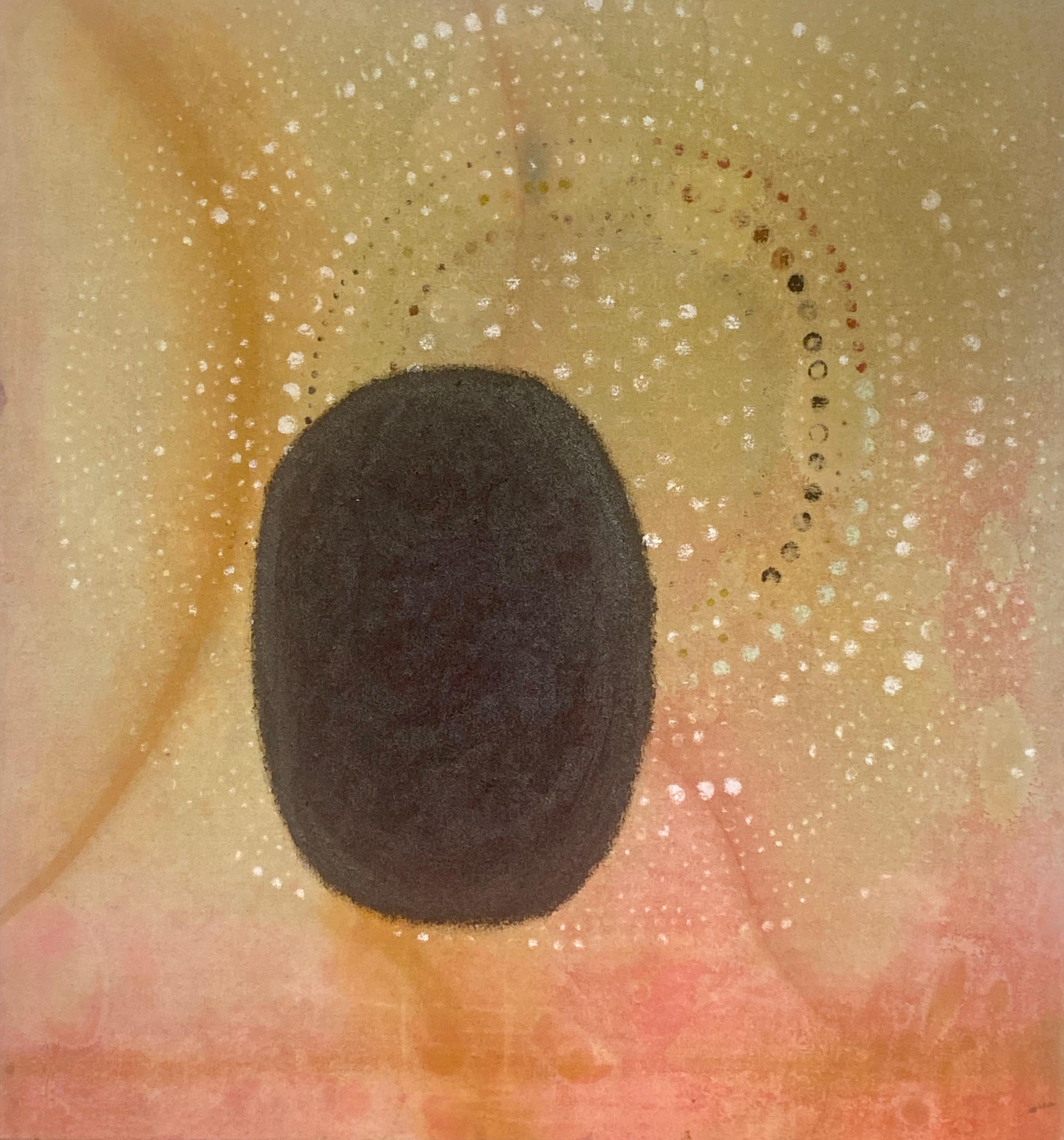 Elisa Niva Abstract Painting - Earthen Tantra painting #3 - Abstract tantric stain painting