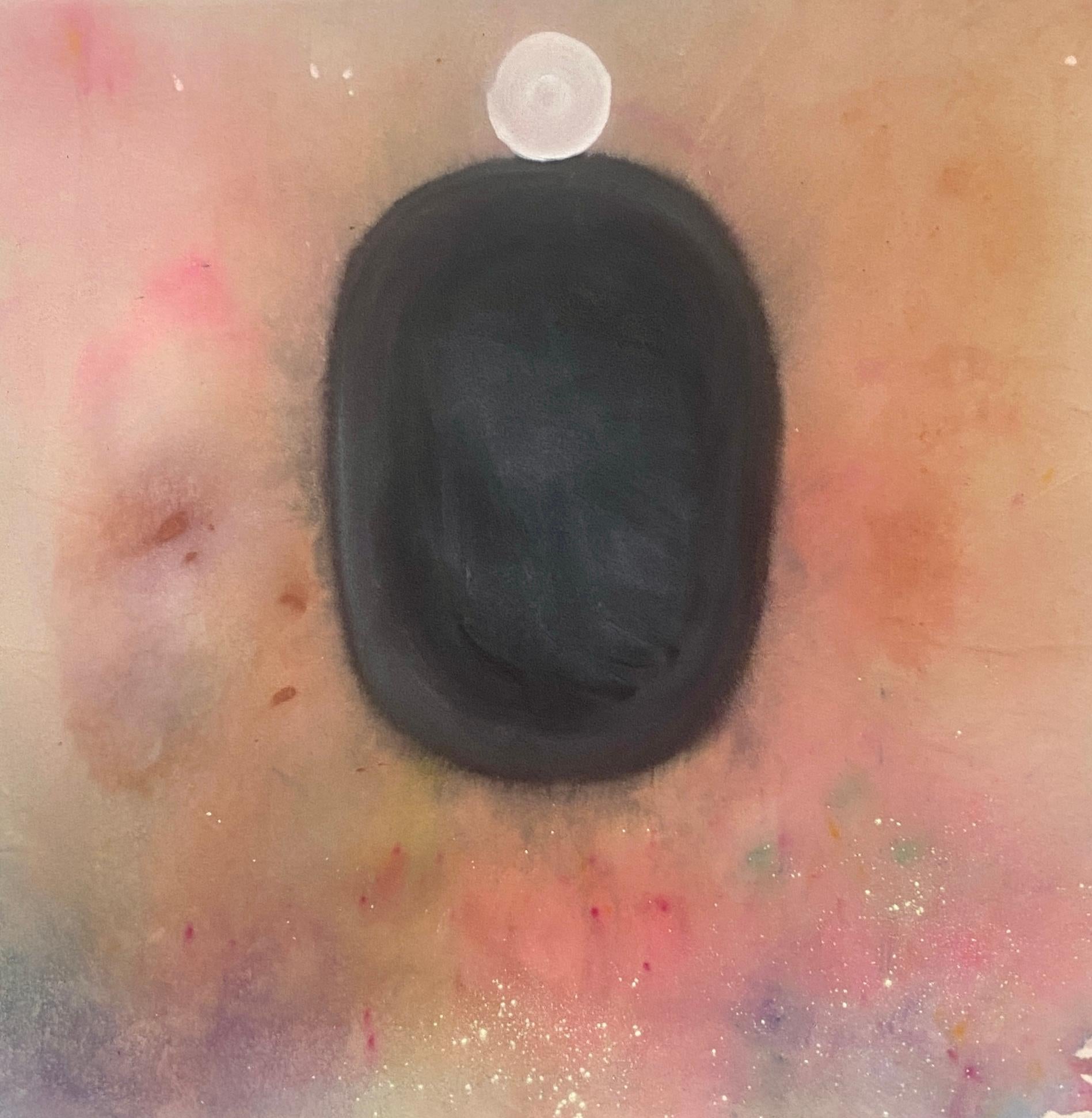 Elisa Niva Abstract Painting - Earthen Tantra painting #6 - Abstract tantric stain painting