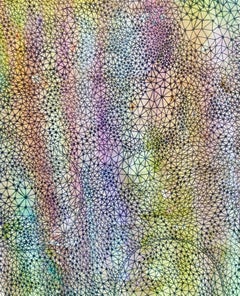 Net énergétique - Peinture expressionniste abstraite en teinture de chêne