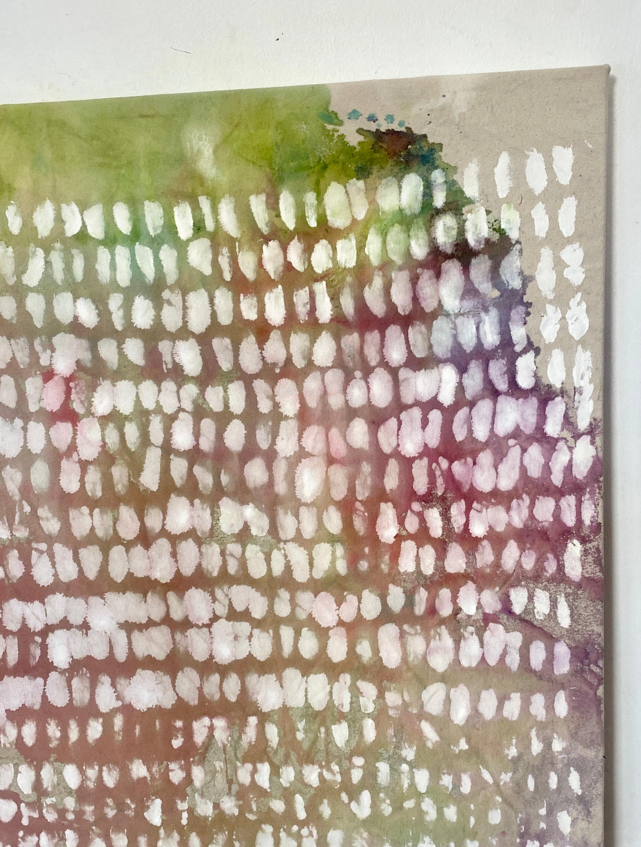 ephemeral vignette #03 - Colorful abstract stain painting, acrylic on raw canvas - Color-Field Painting by Elisa Niva