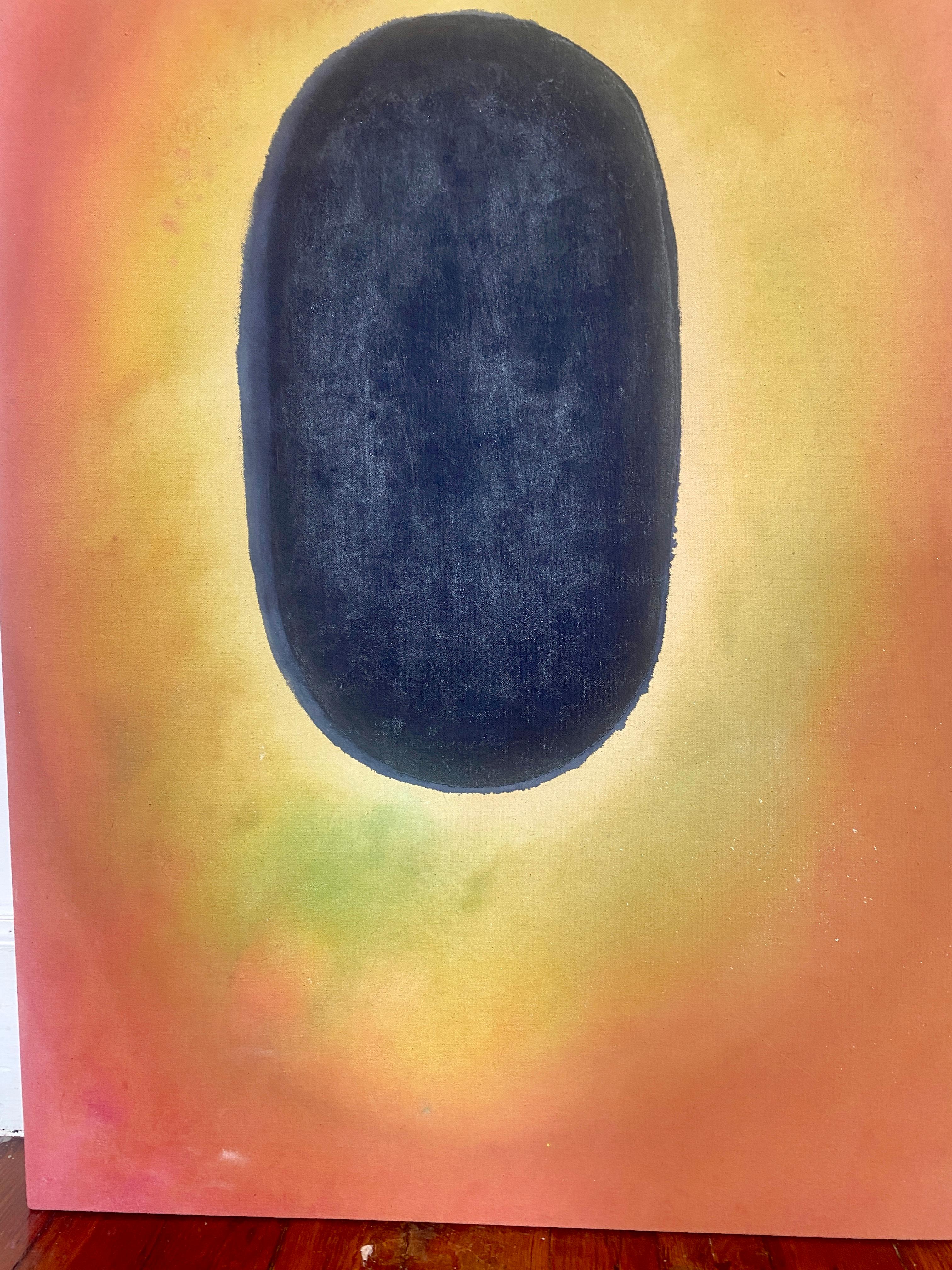 Peinture de Tantra à l'eau-forte #2 - peinture de méditation abstraite en teinture de couleur dans le champ - Colorfield Painting par Elisa Niva