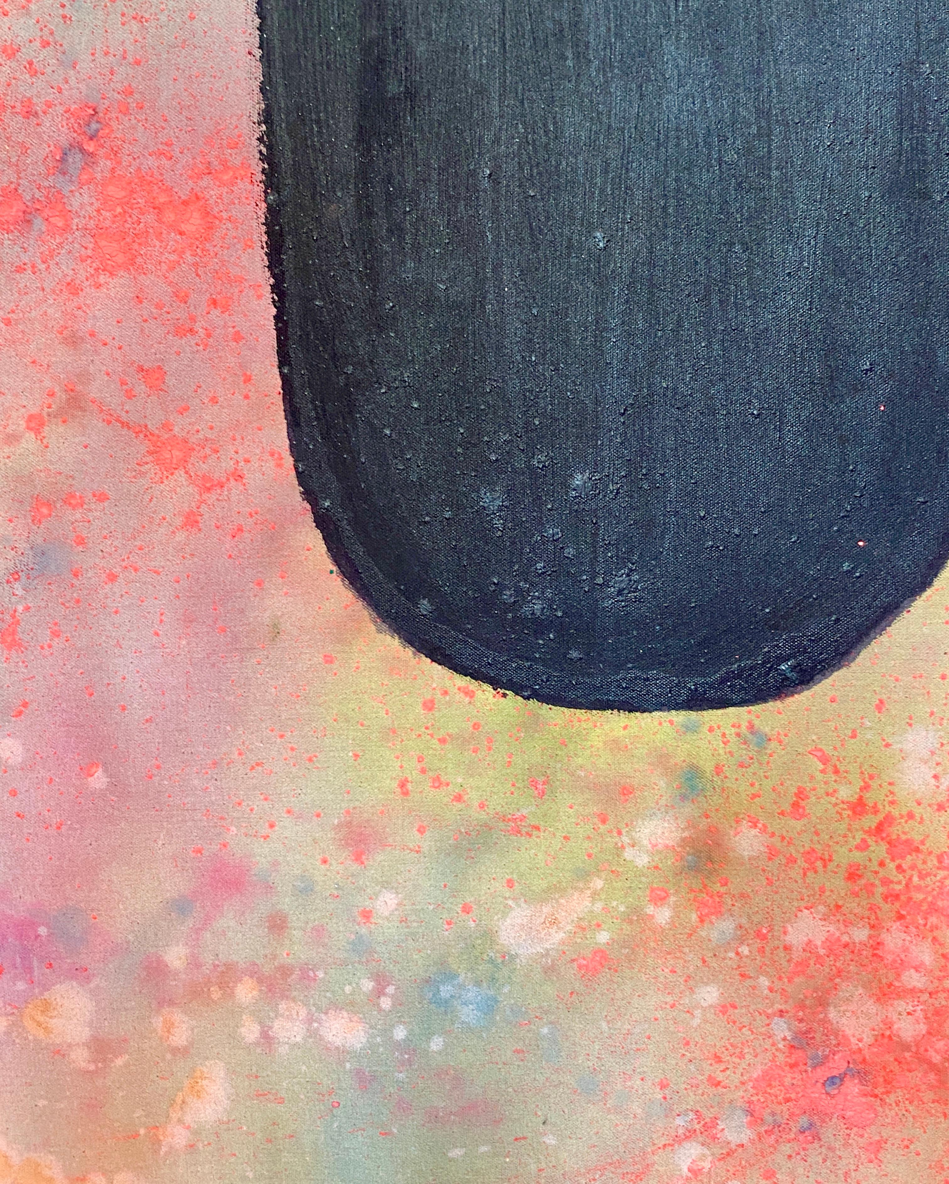 Peinture en poudre Tantra de Holi n°4 - Peinture à teinture tantrique abstraite colorée - Colorfield Painting par Elisa Niva