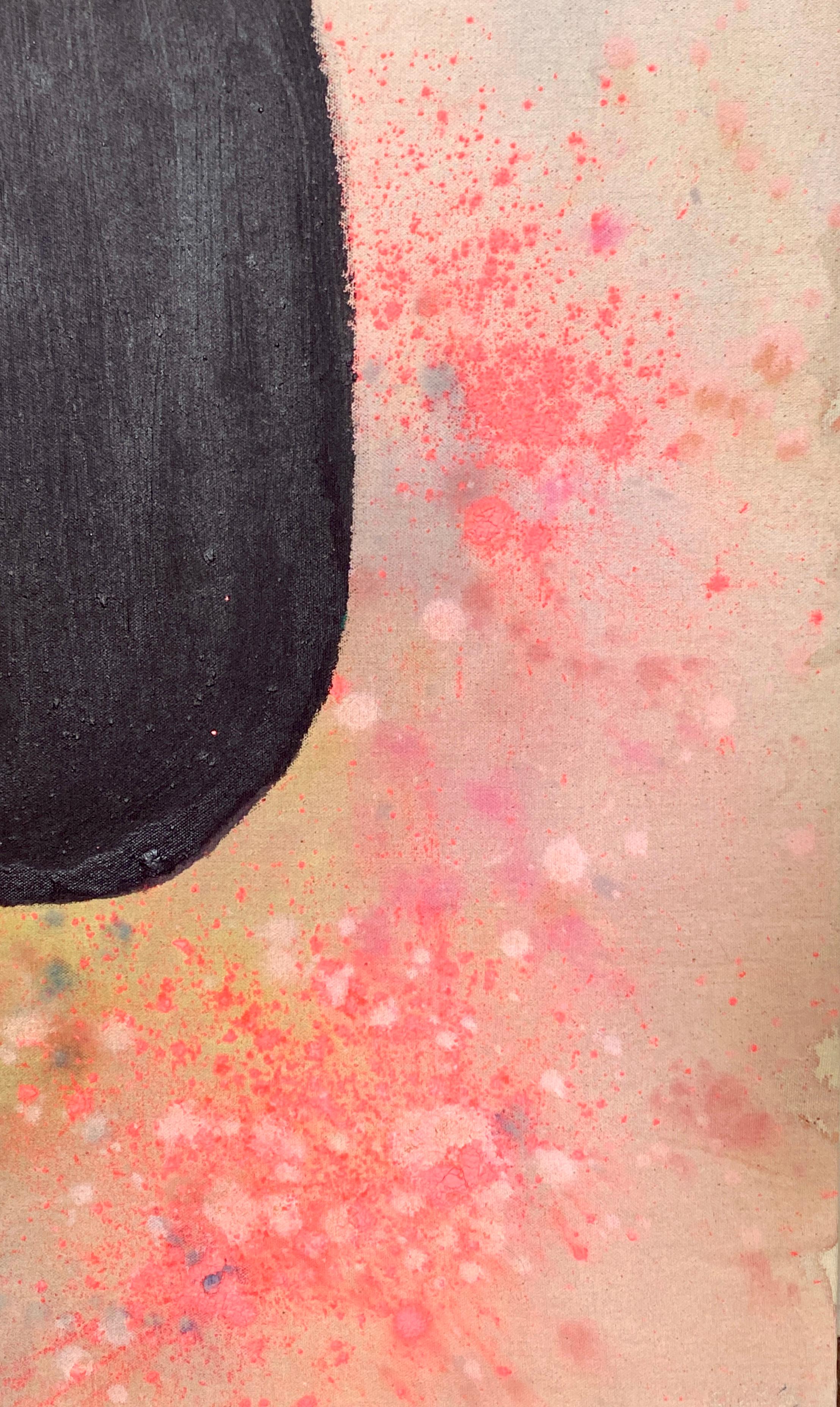 Peinture en poudre Tantra de Holi n°4 - Peinture à teinture tantrique abstraite colorée - Beige Abstract Painting par Elisa Niva
