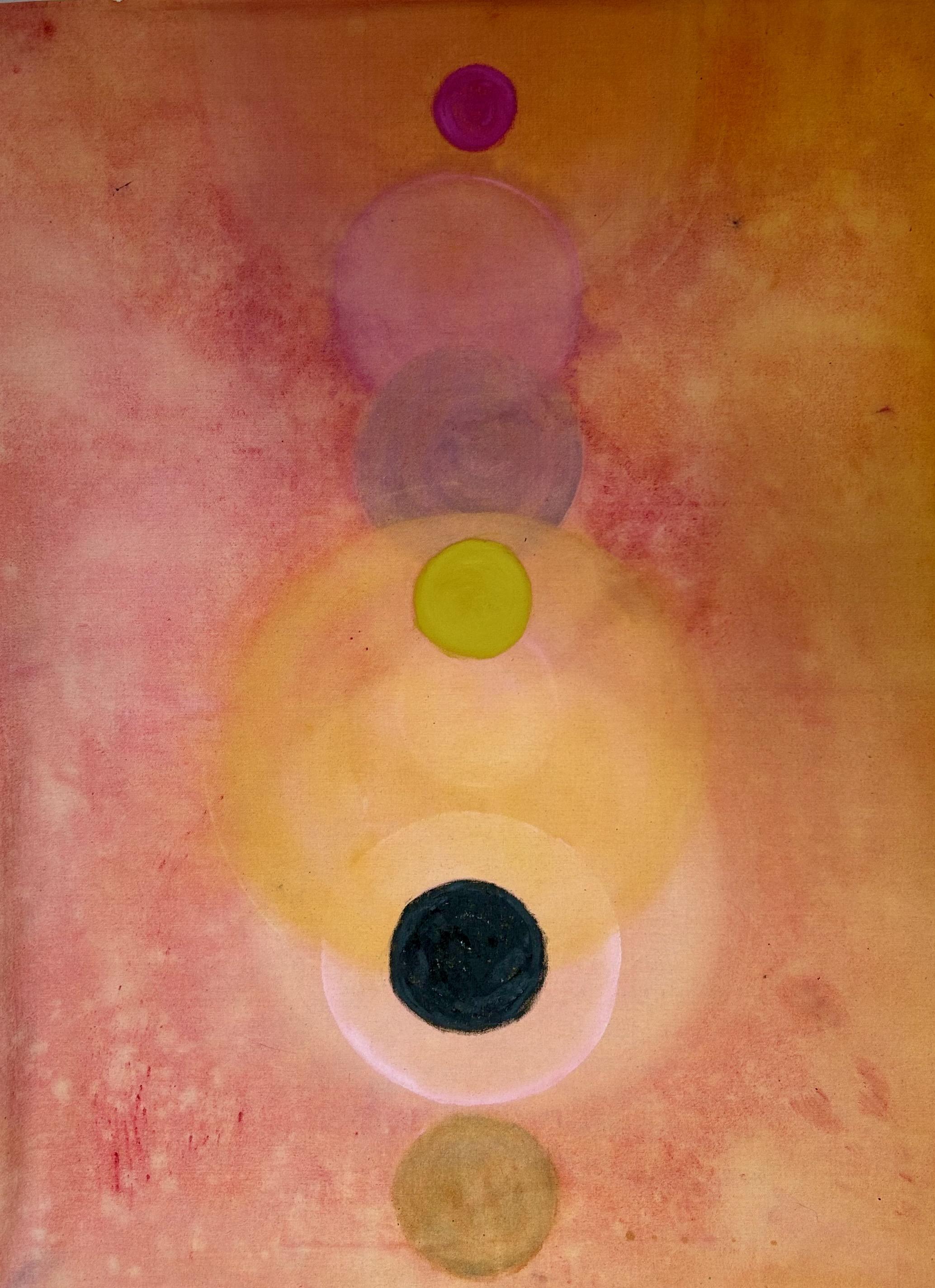 'LUMINA' - autoritratto aura in campo cromatico con pittura a pigmenti - Painting Astratto di Elisa Niva