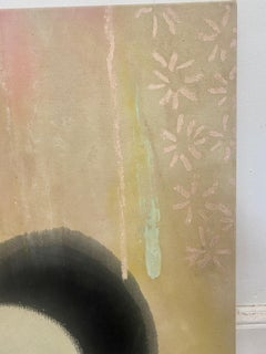 Summer solstice moon - Abstract color field stain painting