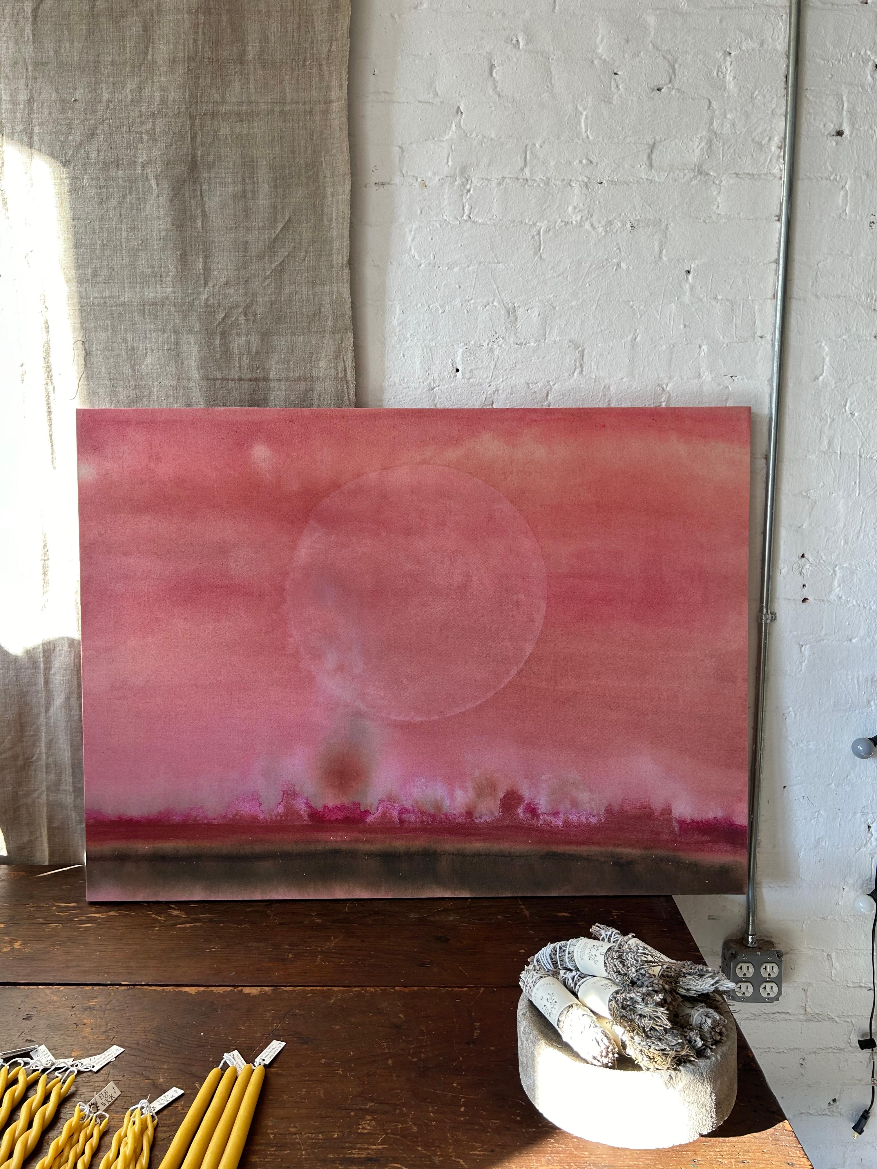'The Melancholy and Euphoria of feeling small'- soak stain landscape abstraction For Sale 2