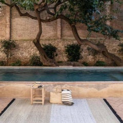Elisa Padrón Tres Outdoor Stripes Schwarzer Teppich 6'7" x 9'10" für Nanimarquina