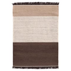 Elisa Padrón Tres Stripes Rug Chocolate 5'7" x 7'10" for NaniMarquina