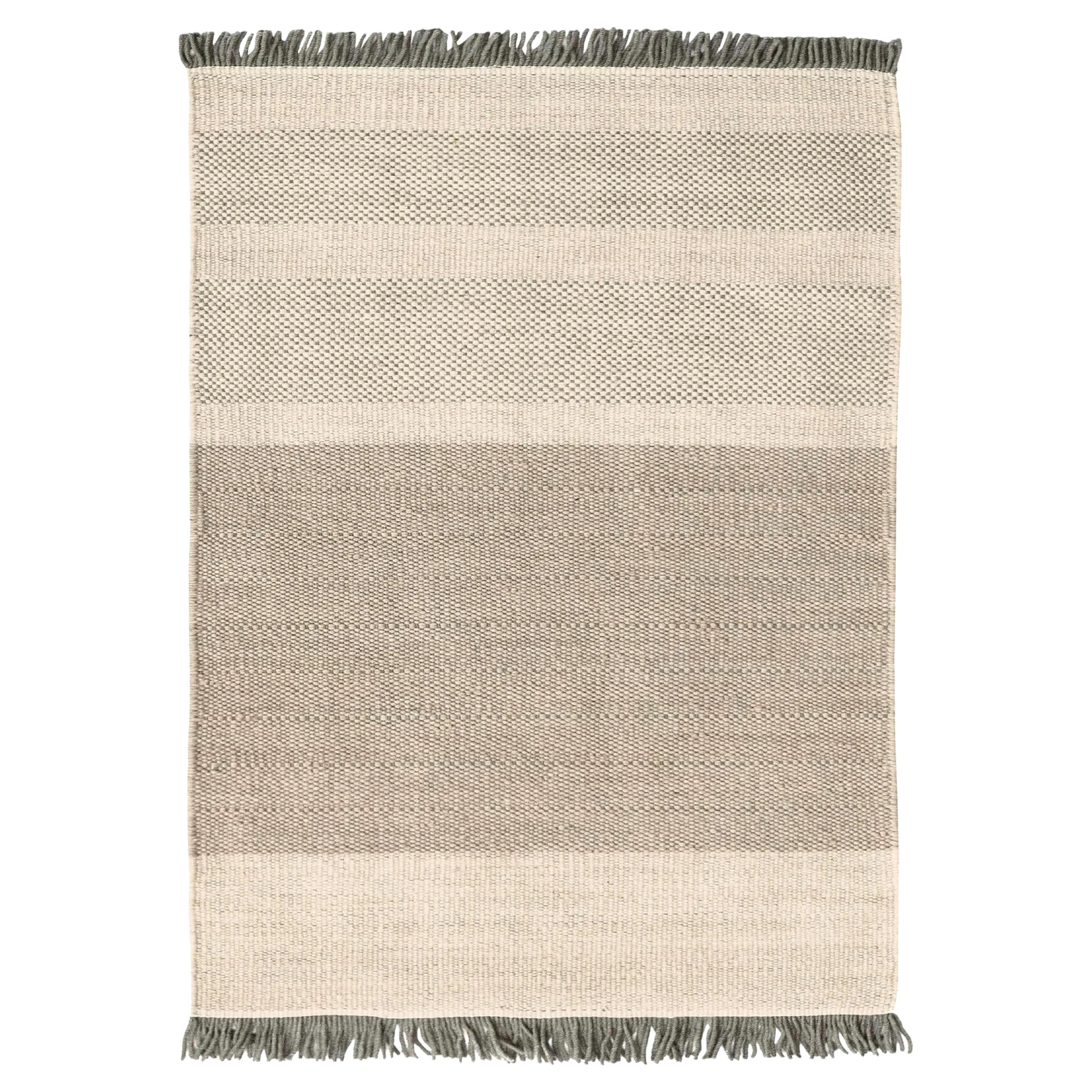 Elisa Padrón Tres Stripes Rug Pearl 5'7" x 7'10" for NaniMarquina