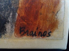 Elisabeth Brainos Original Signed Painting, France, 2005