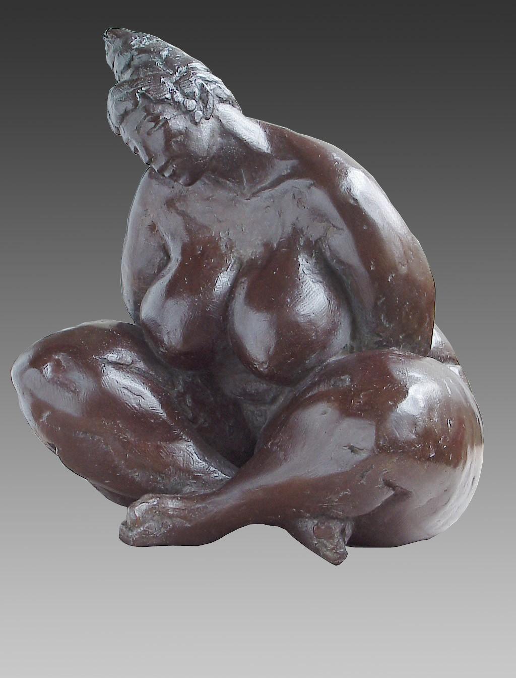 Figurative Sculpture de Elisabeth Cibot - Belle en Songe 