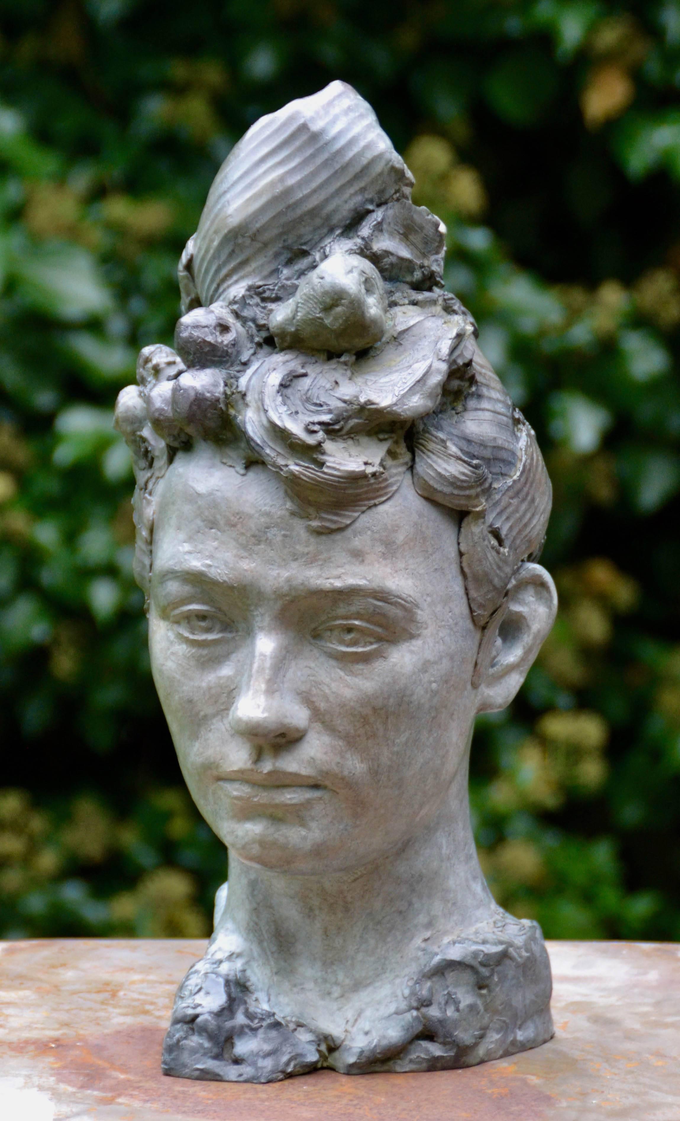 Portrait of Camille Claudel Bronze - Contemporary Sculpture by Elisabeth Cibot