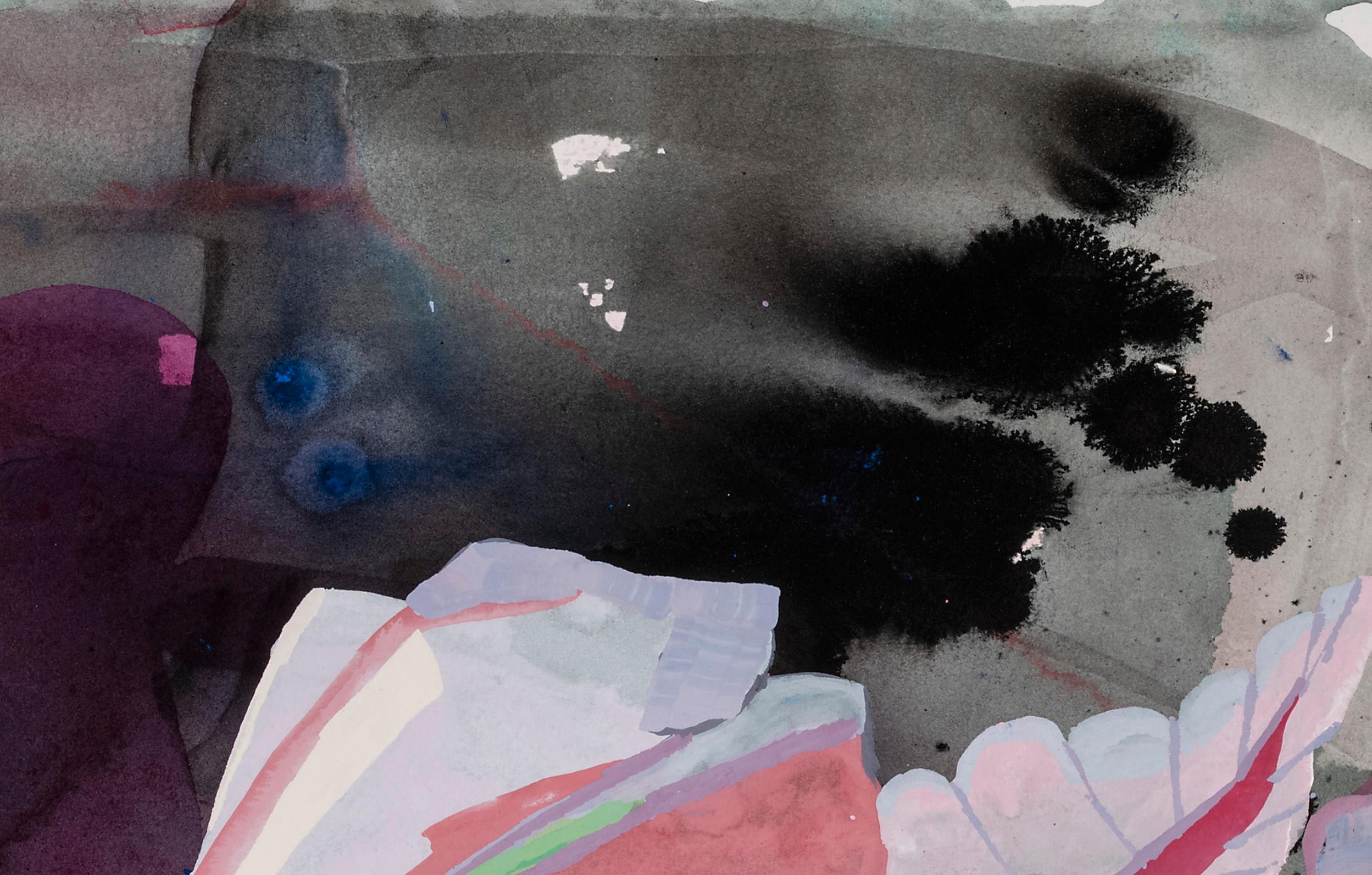 Gigli 1 - Pittura moderna botanica floreale su carta, arte contemporanea in vendita 1