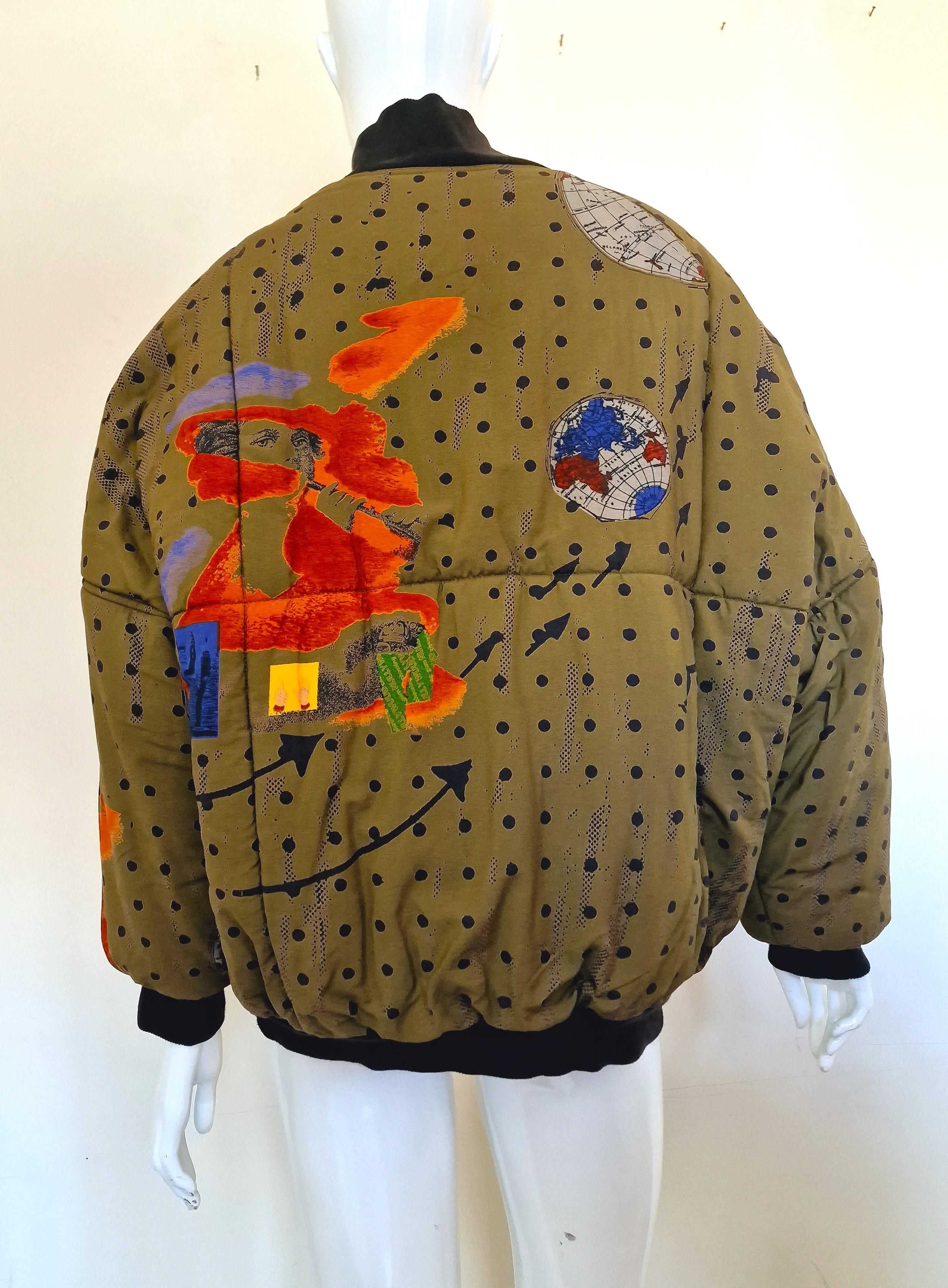Elisabeth de SENNEVILLE Bomber Cargo Vintage Couture Runway Military Jacket Coat en vente 5