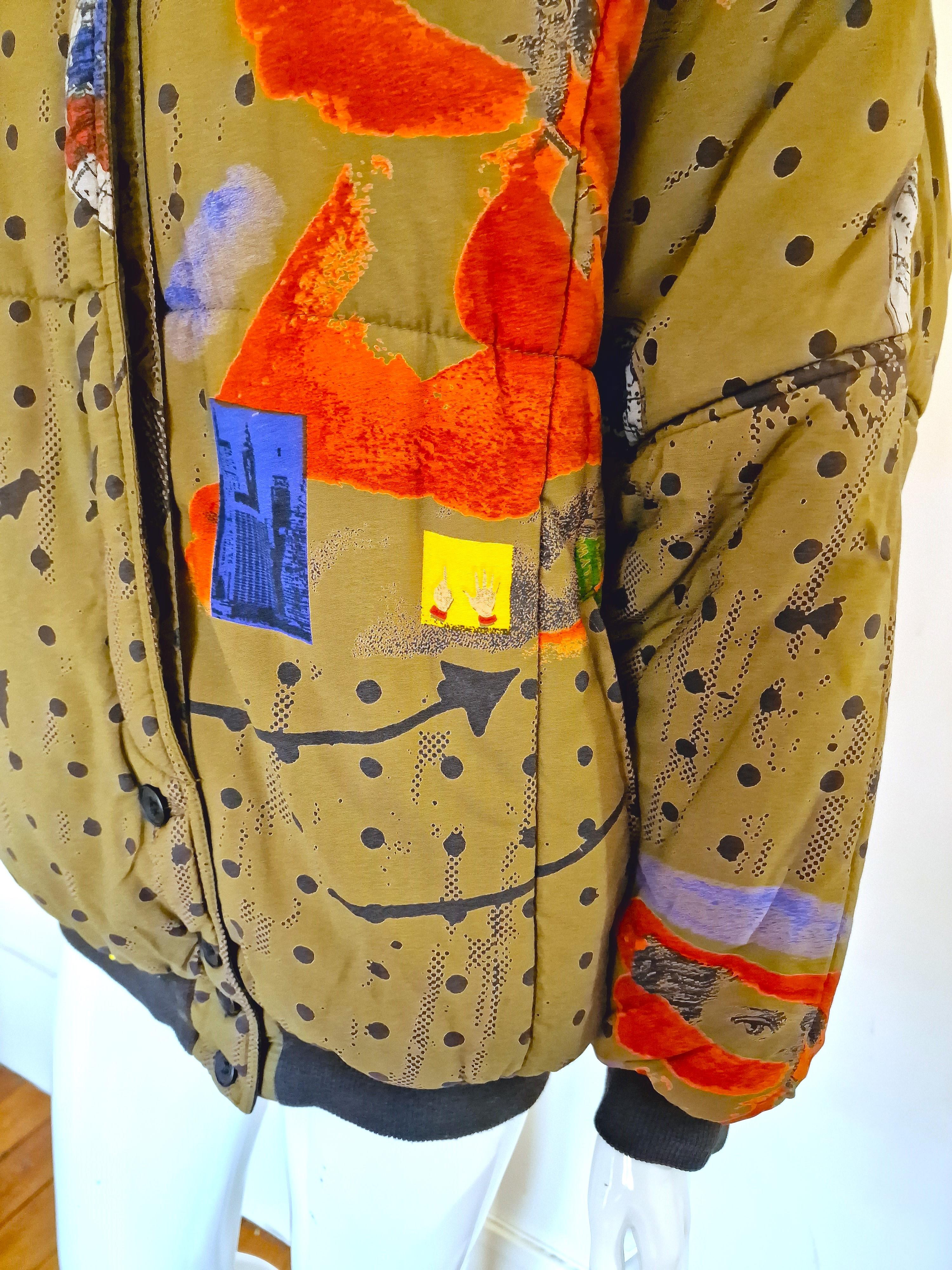 Elisabeth de SENNEVILLE Bomber Cargo Vintage Couture Runway Military Jacket Coat For Sale 1