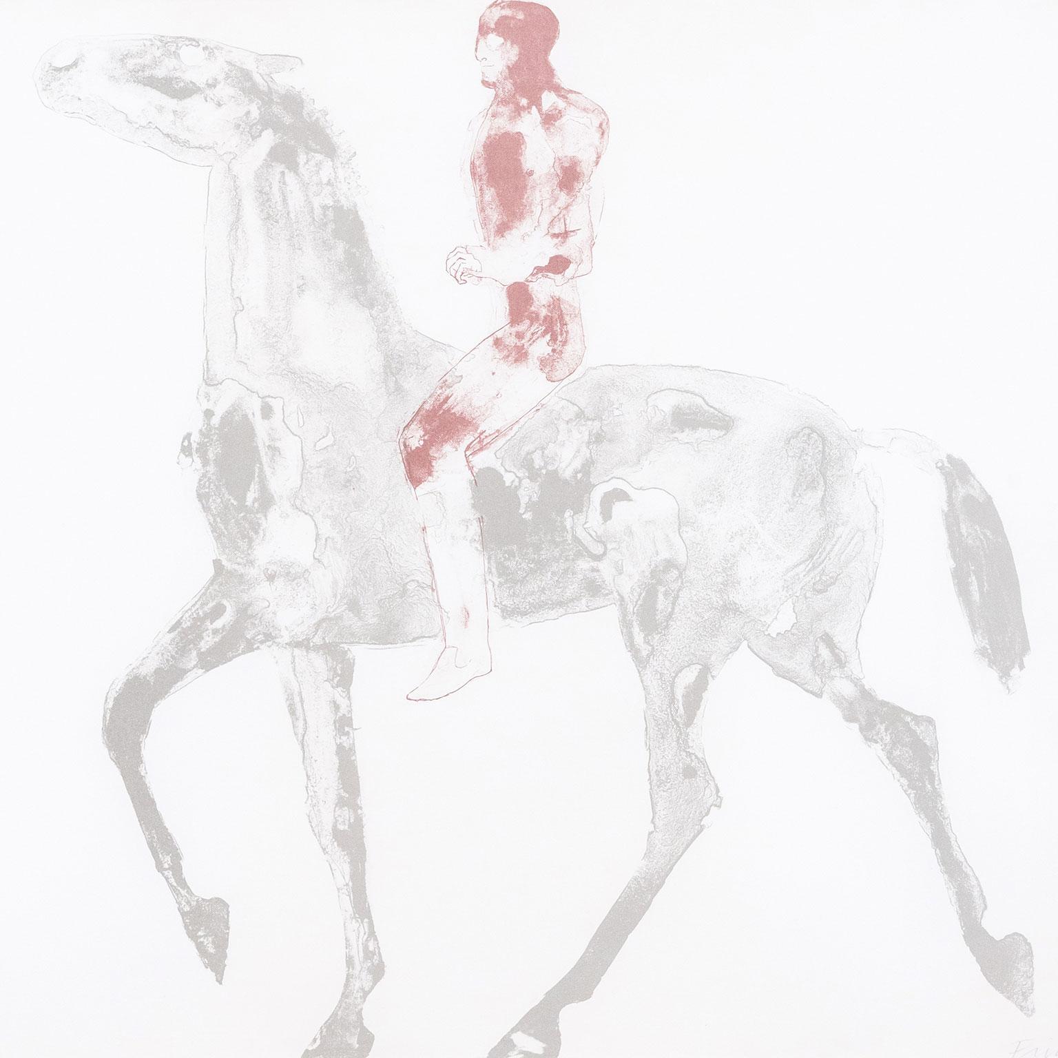 „Horse and Rider I“   1970  Lithographie  Signiert und nummeriert vom Künstler im Angebot 2